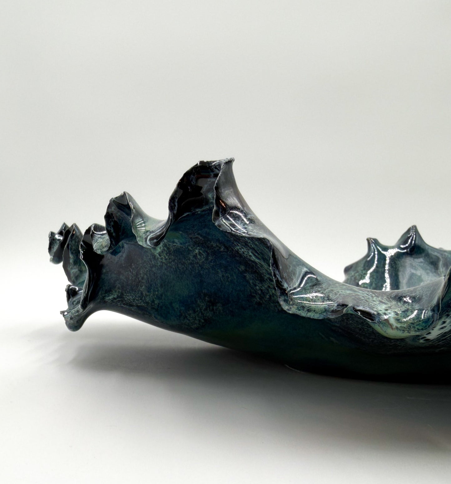 Sea of Stars | Sculptural Porcelain Bowl in Abyssal Bloom™