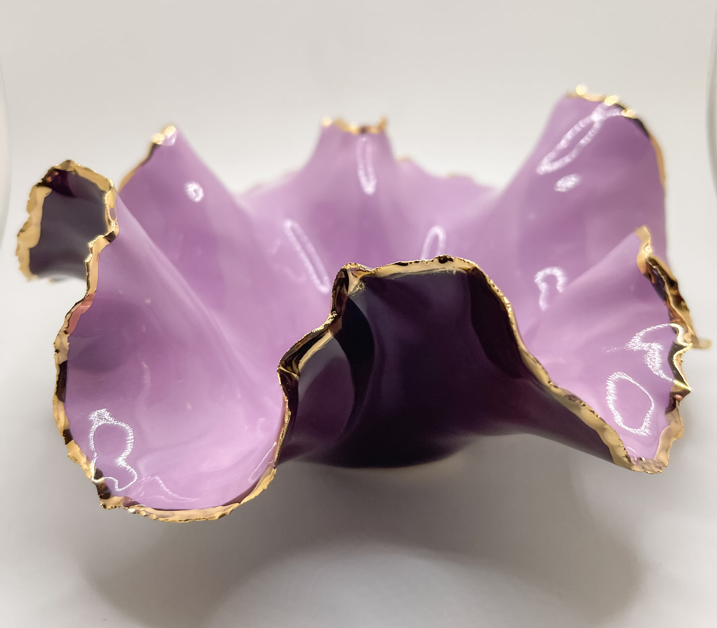 Gold Rim Blossom Bowl