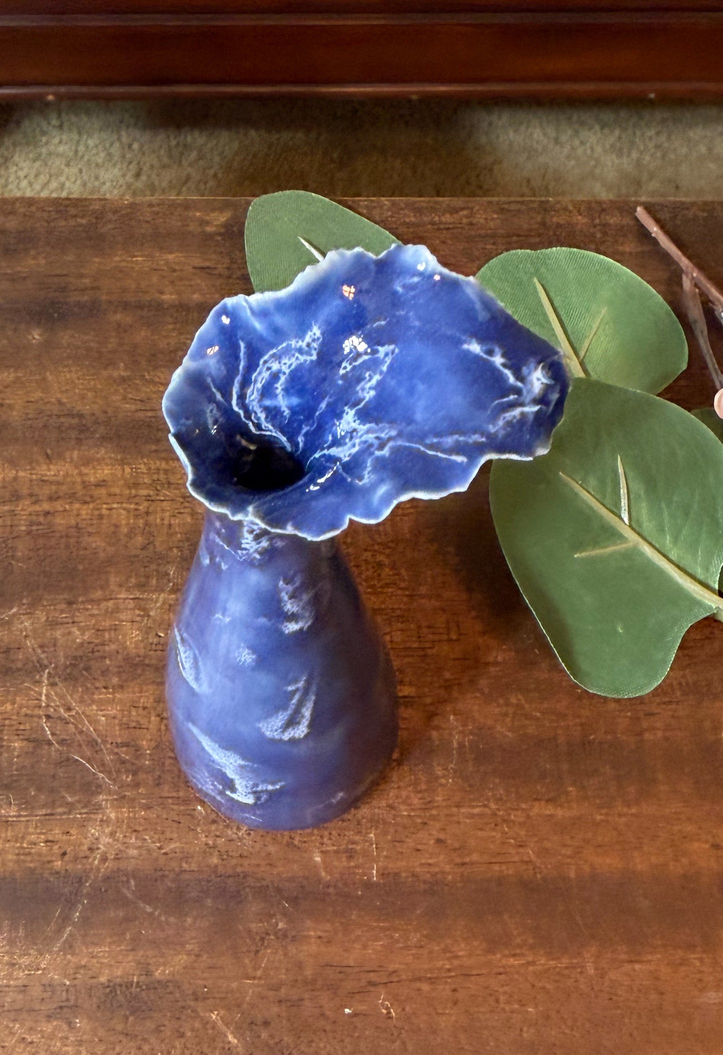 Indigo Rise - Mini Porcelain Vessel