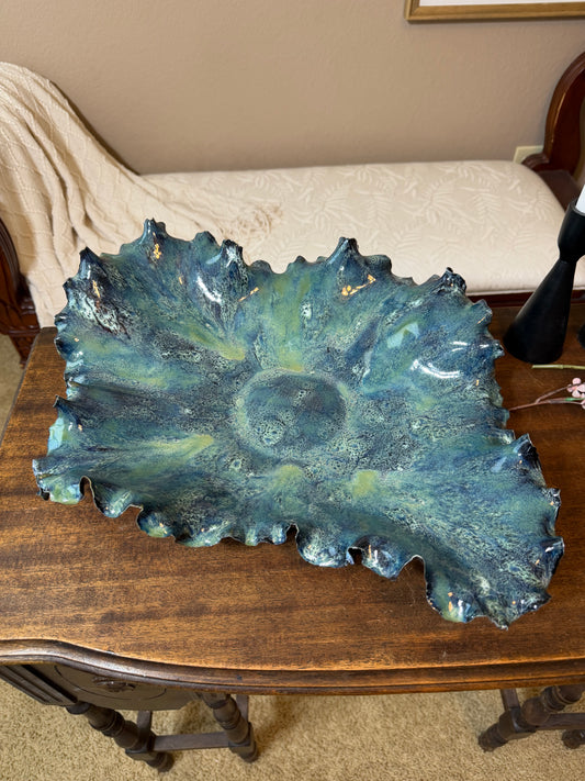 Abyssal Bloom — Sculptural Porcelain Platter