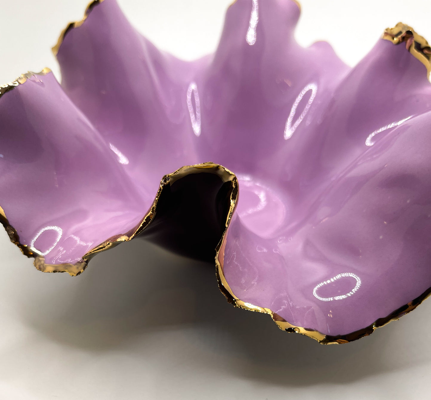 Gold Rim Blossom Bowl