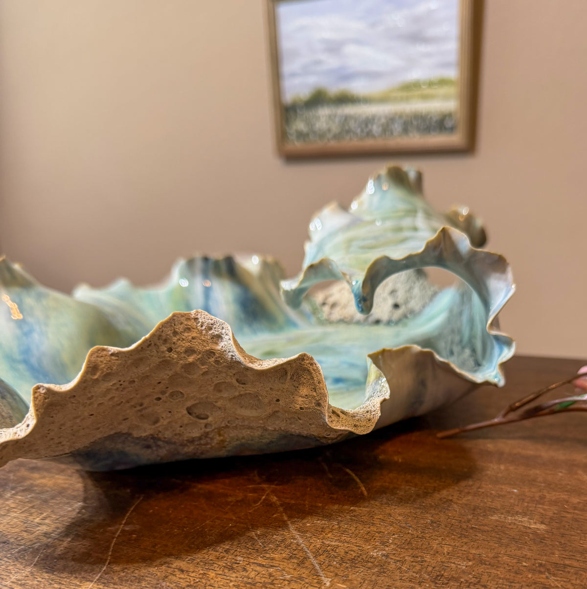 Tideworn Reef — Sculptural Porcelain Vessel