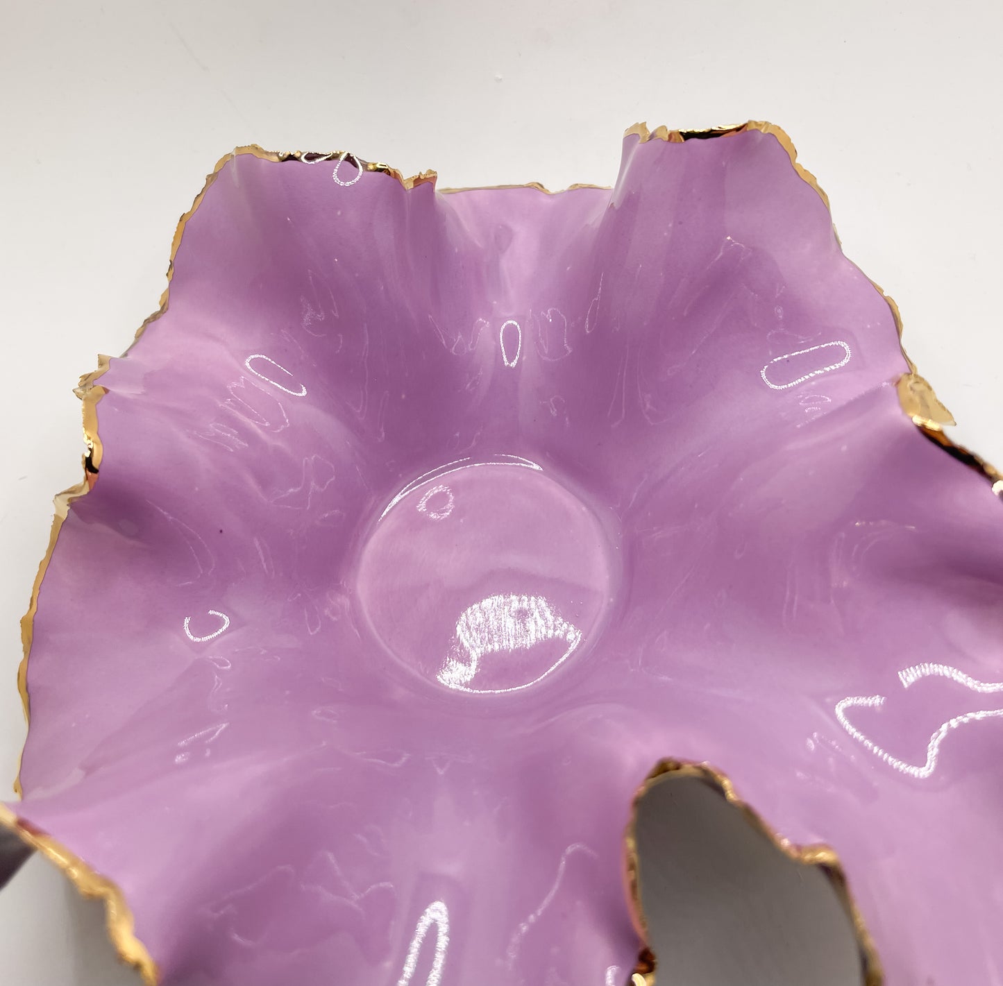 Gold Rim Blossom Bowl