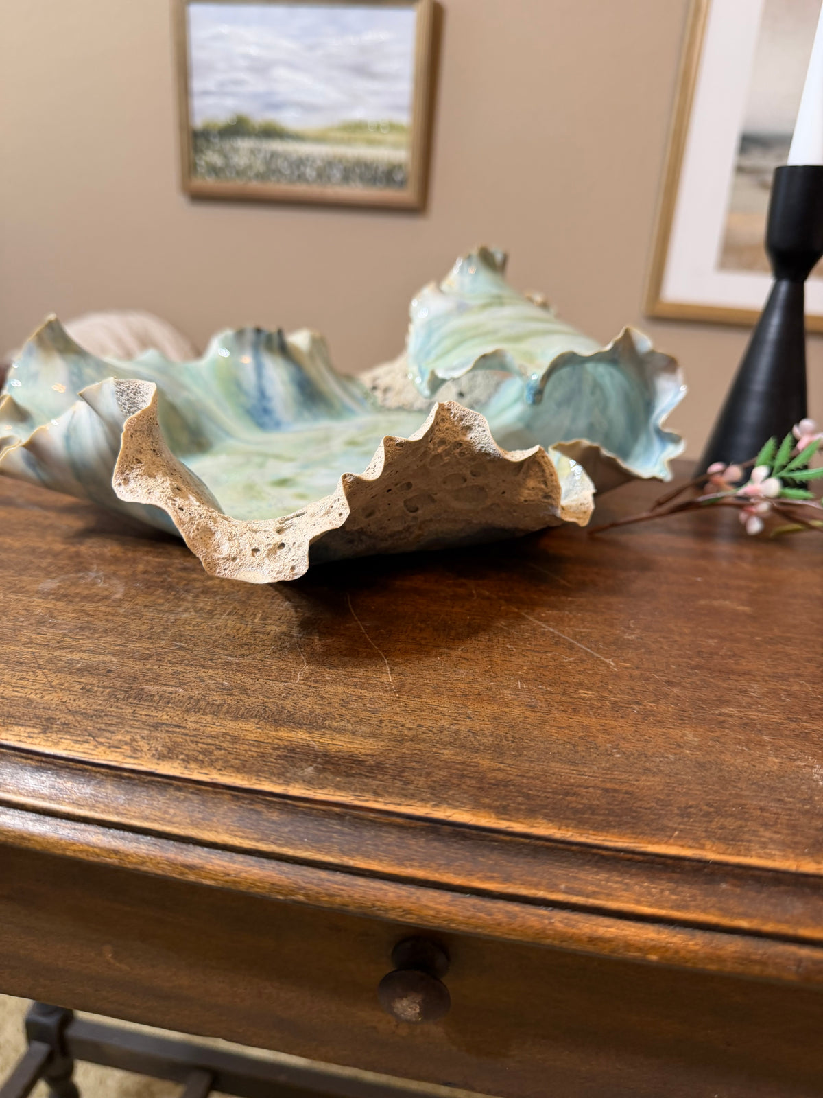 Tideworn Reef — Sculptural Porcelain Vessel