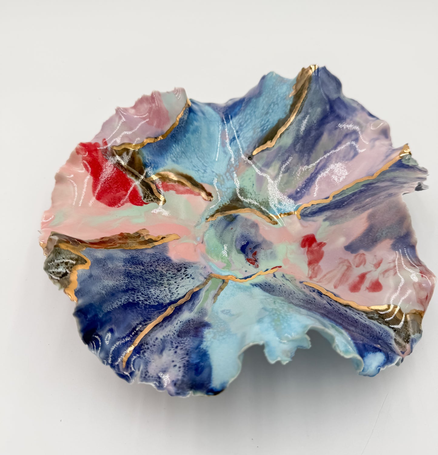 Gold Accented Blossom Bowl