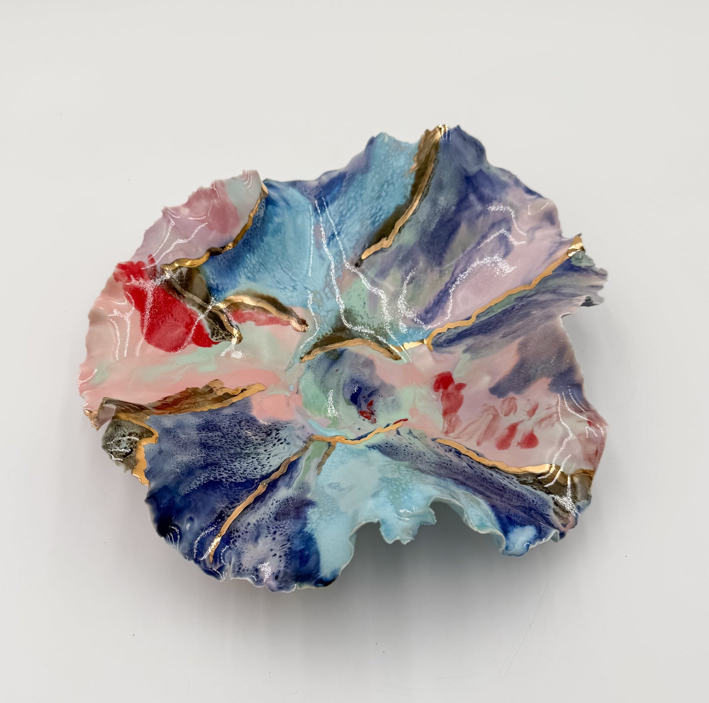 Gold Accented Blossom Bowl