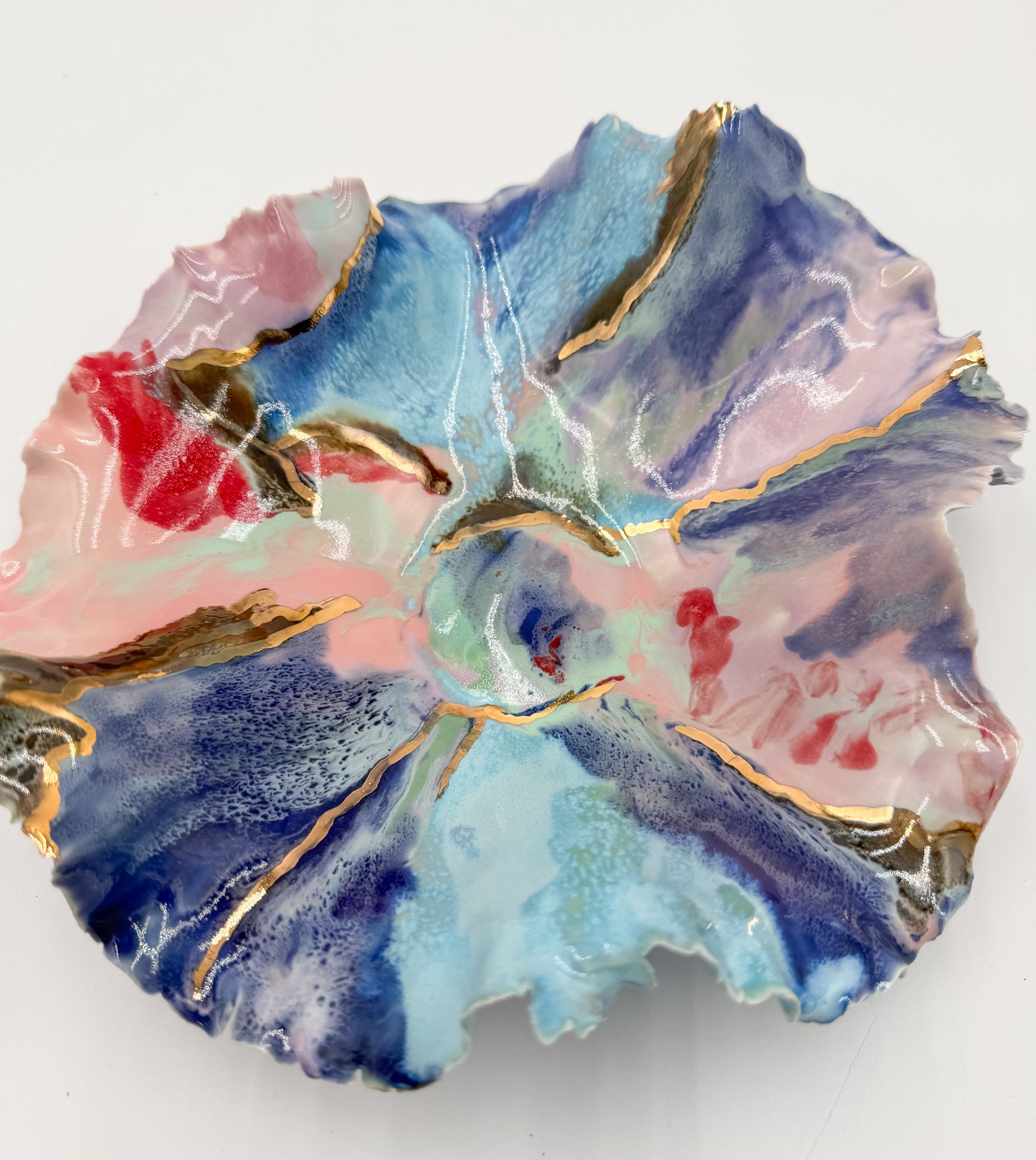 Gold Accented Blossom Bowl