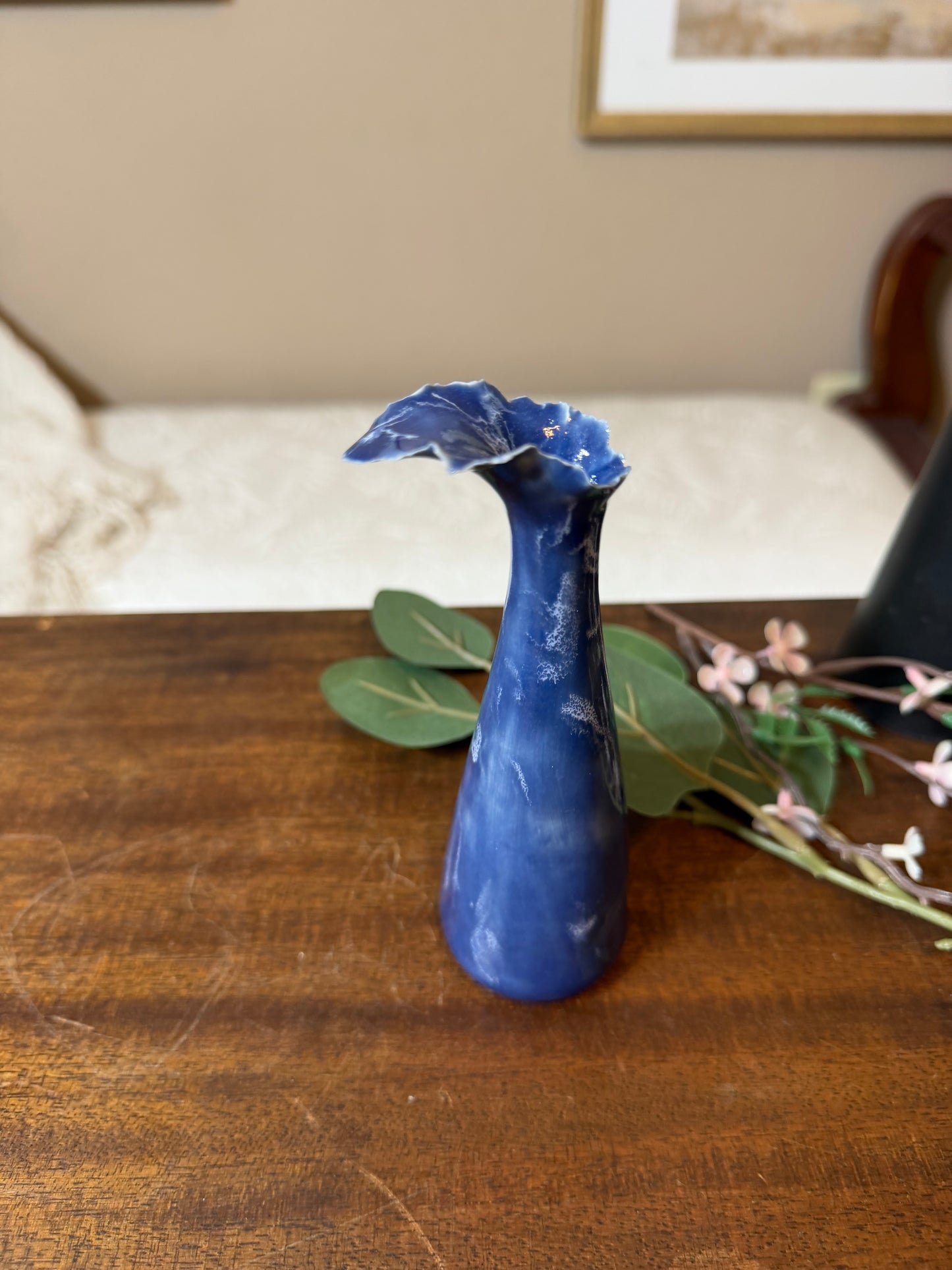 Indigo Rise - Mini Porcelain Vessel