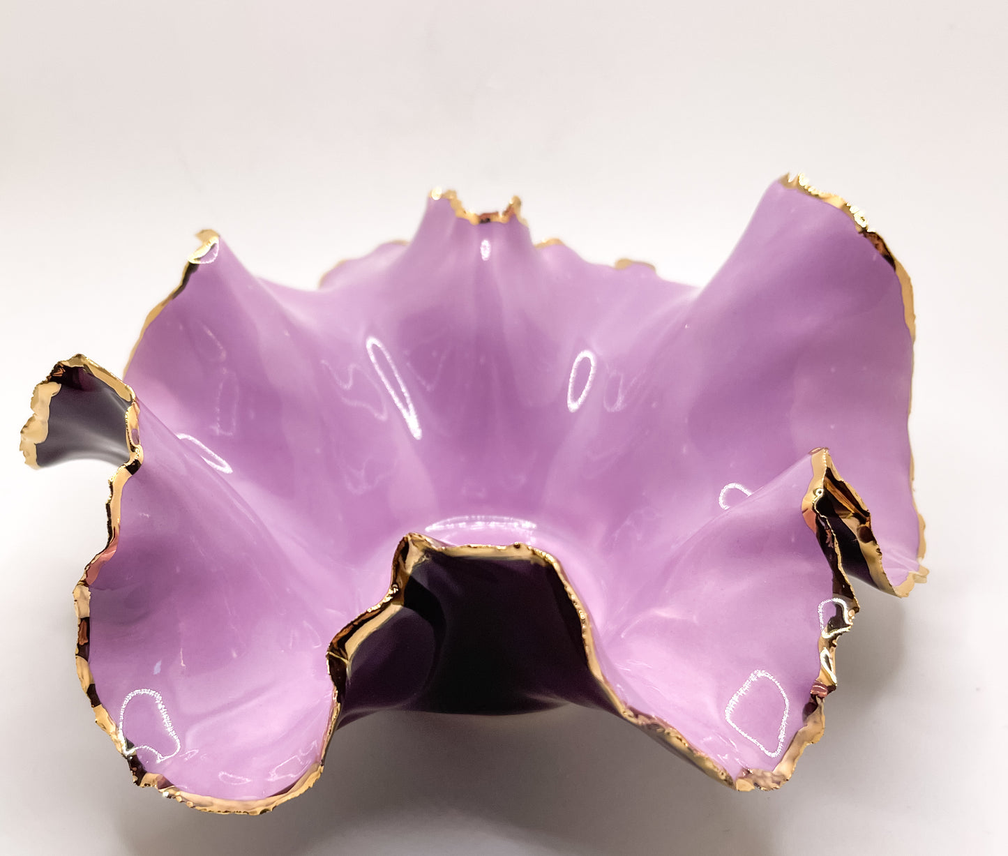 Gold Rim Blossom Bowl