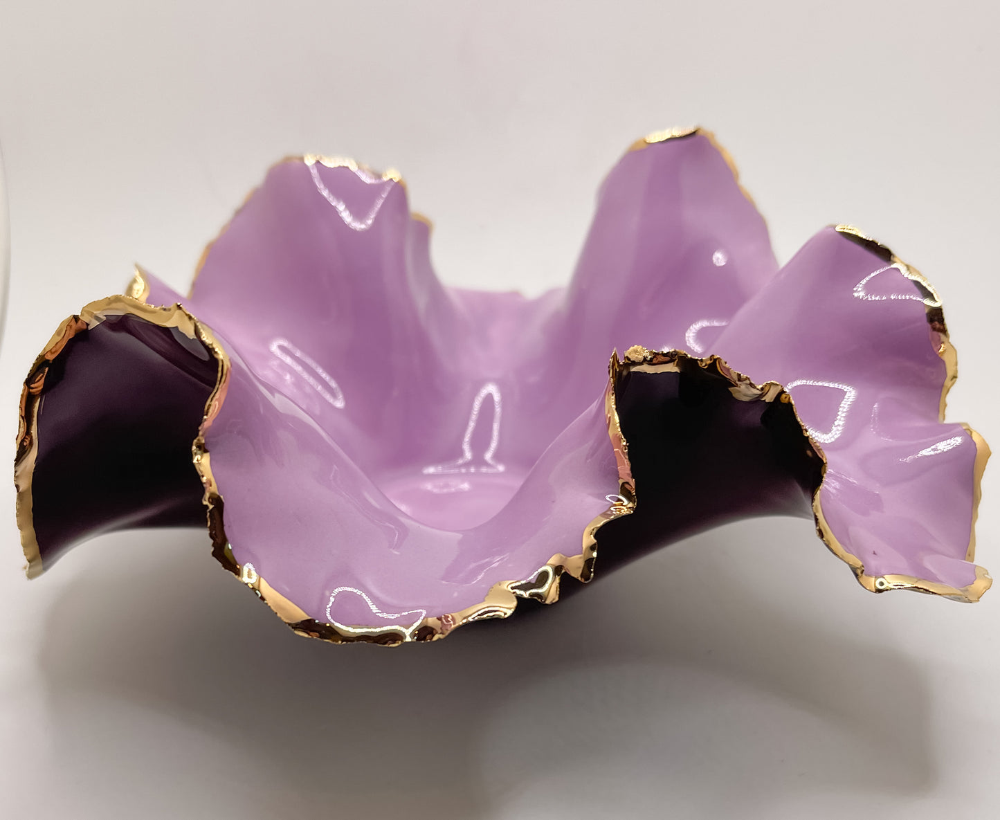 Gold Rim Blossom Bowl