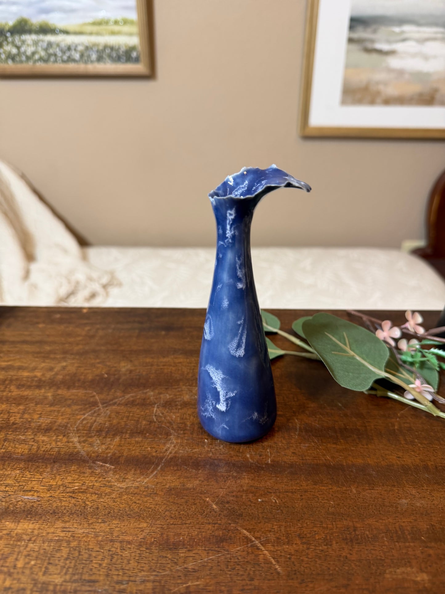 Indigo Rise - Mini Porcelain Vessel
