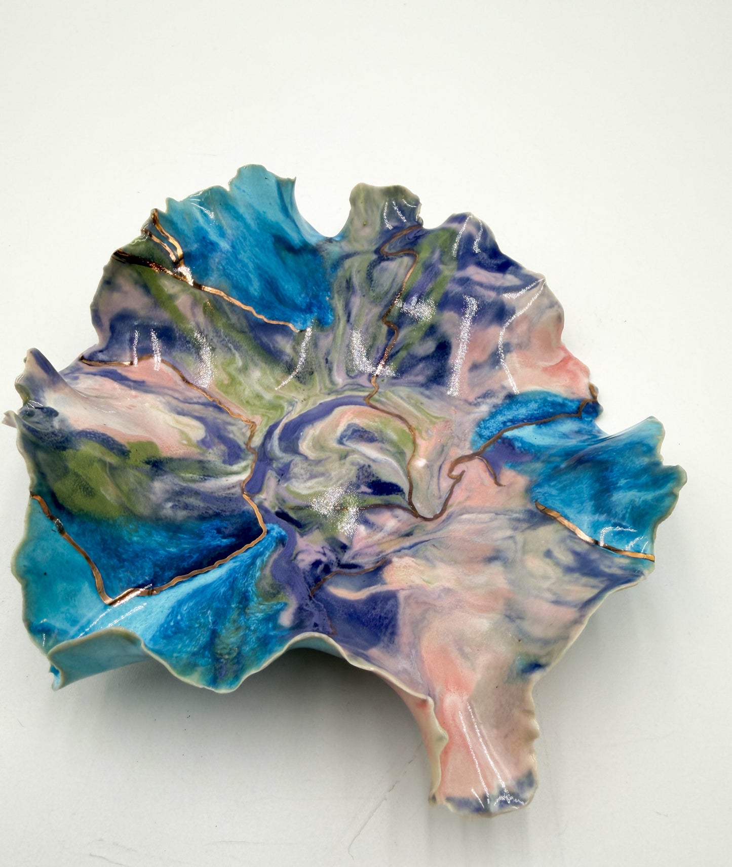 Gilded Current | Small Sculptural Porcelain Bowls