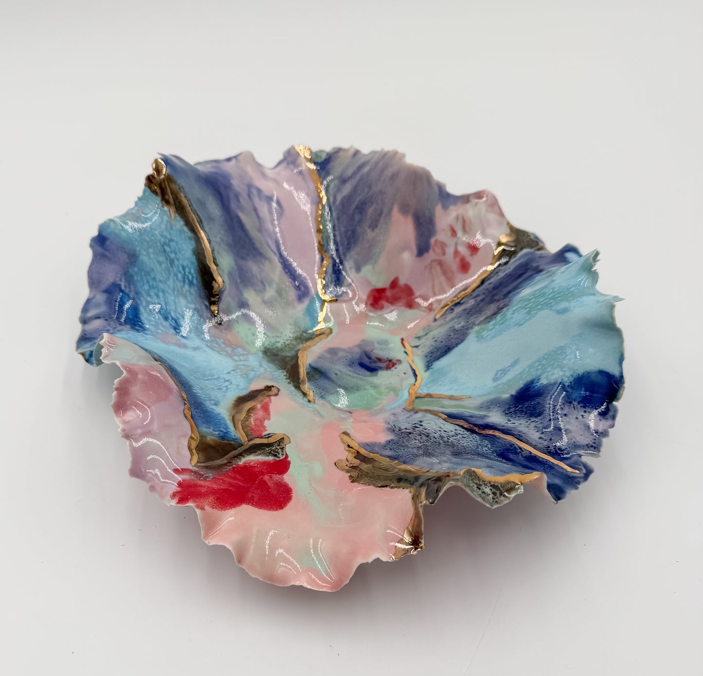 Gold Accented Blossom Bowl