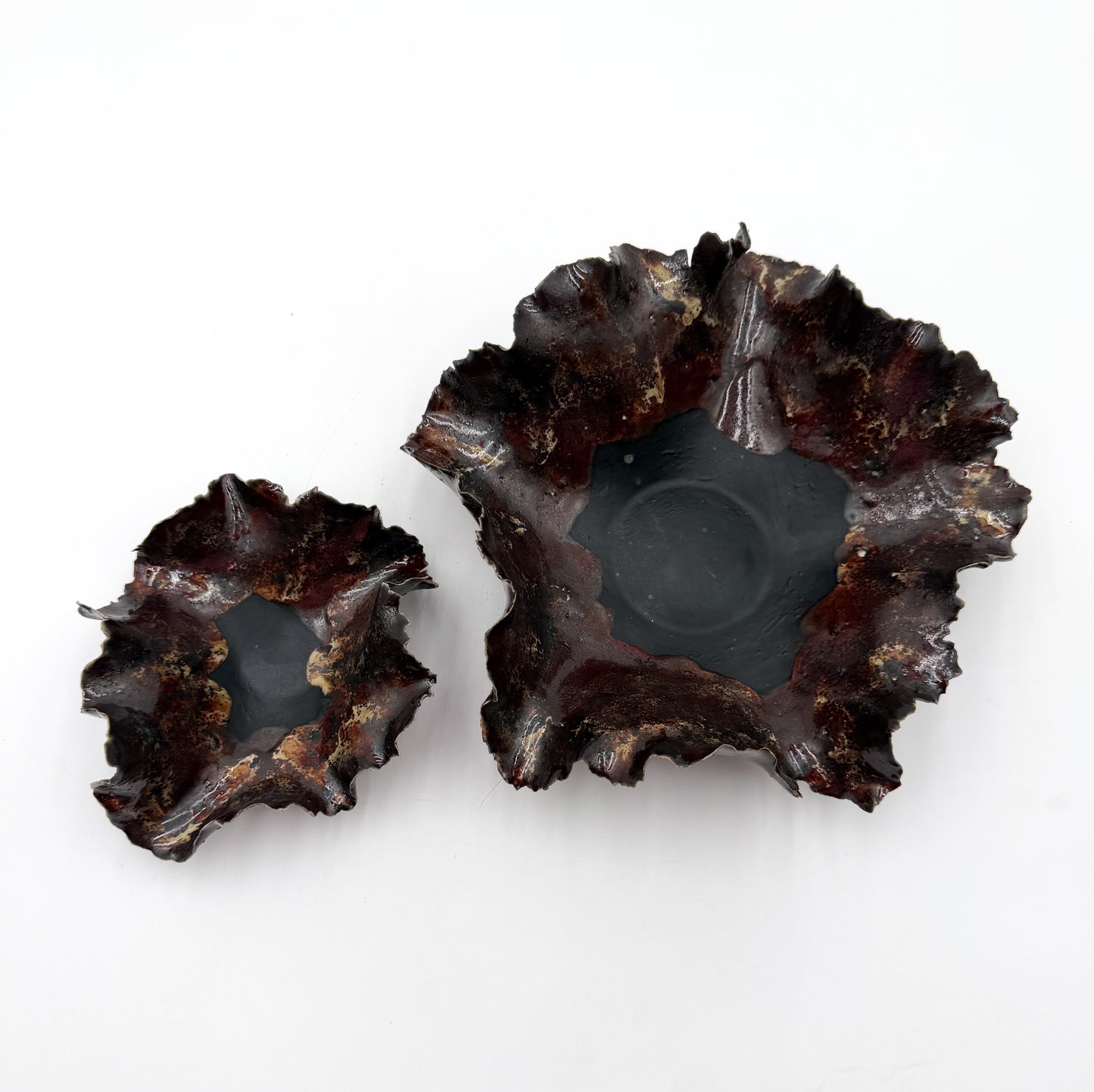 Porcelain River Rock Bowl: Handcrafted Trinket Dish