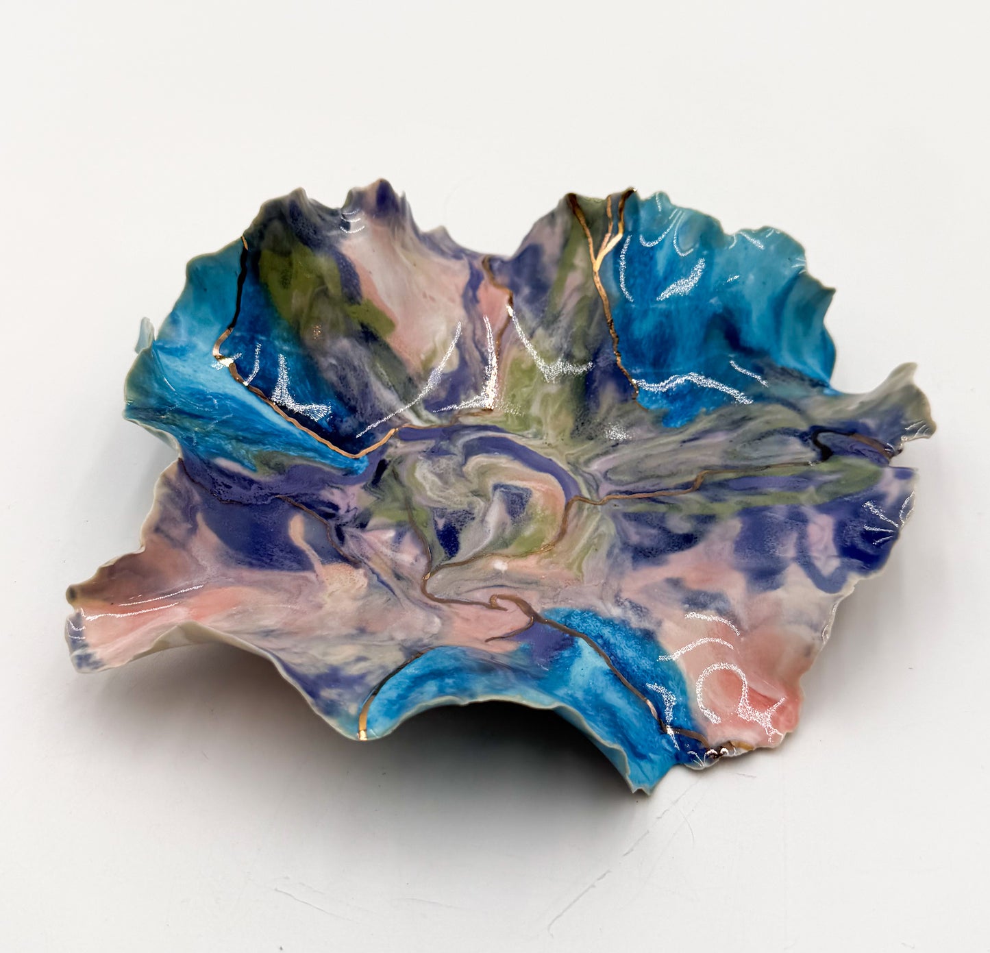 Gilded Current | Small Sculptural Porcelain Bowls