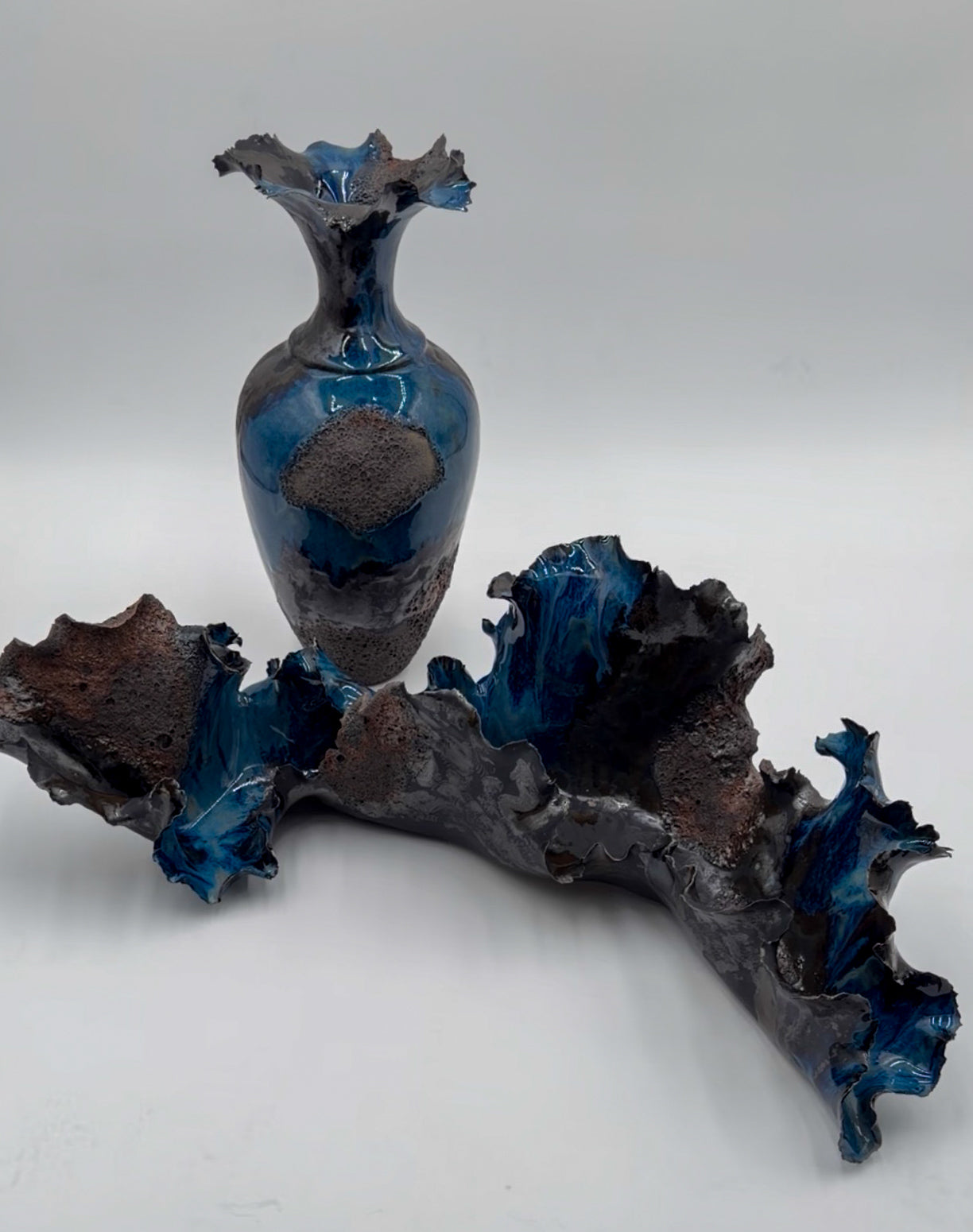 Midnight Reef/Porcelain Coral Sculpture - Midnight Series
