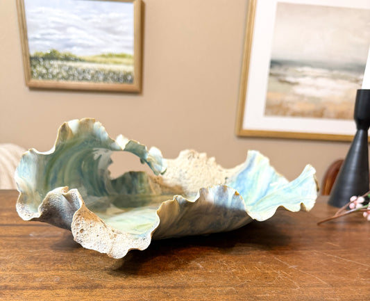 Tideworn Reef — Sculptural Porcelain Vessel