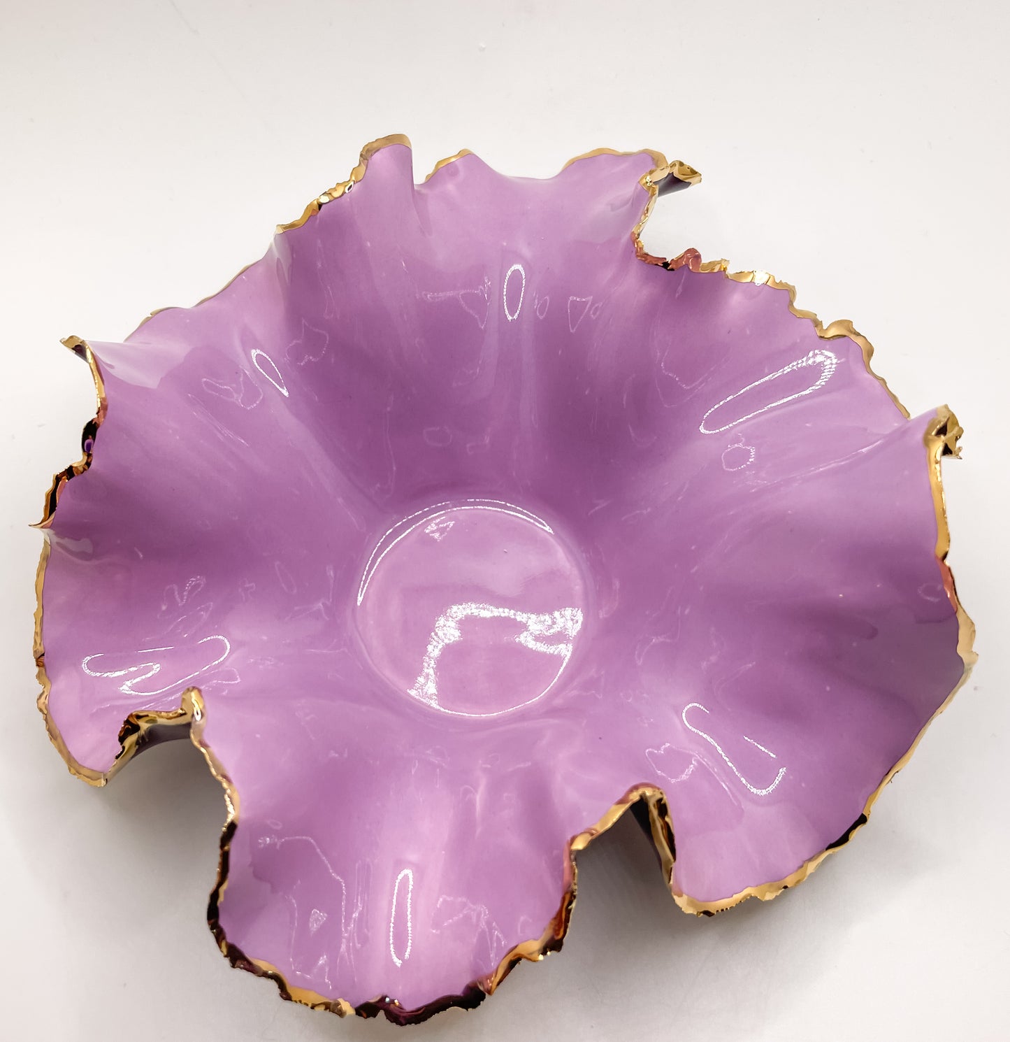 Gold Rim Blossom Bowl