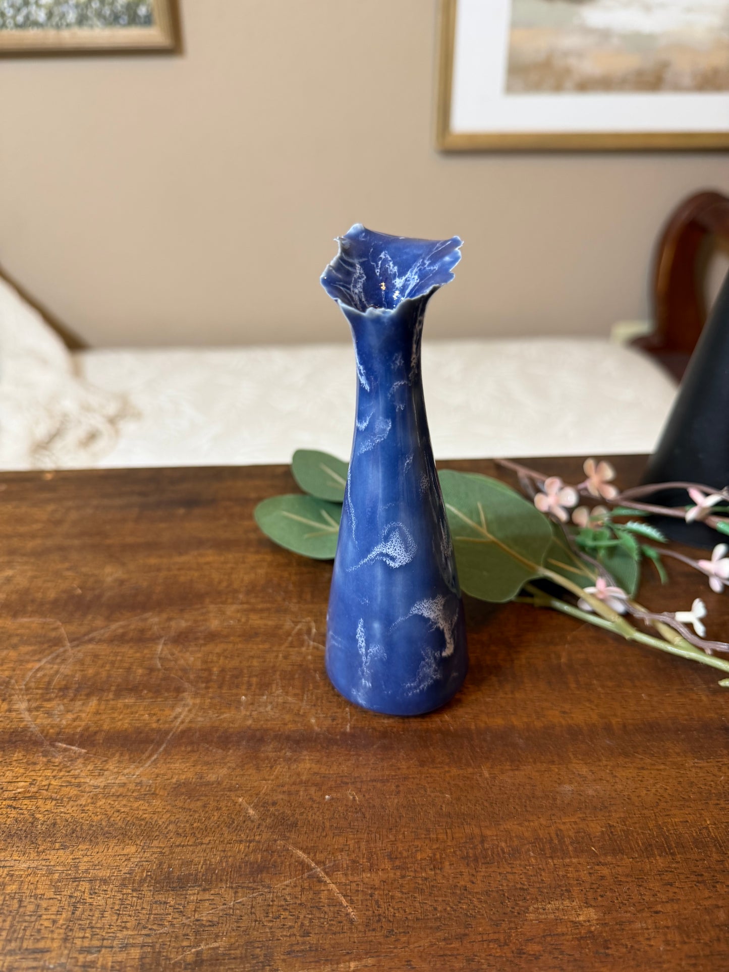 Indigo Rise - Mini Porcelain Vessel
