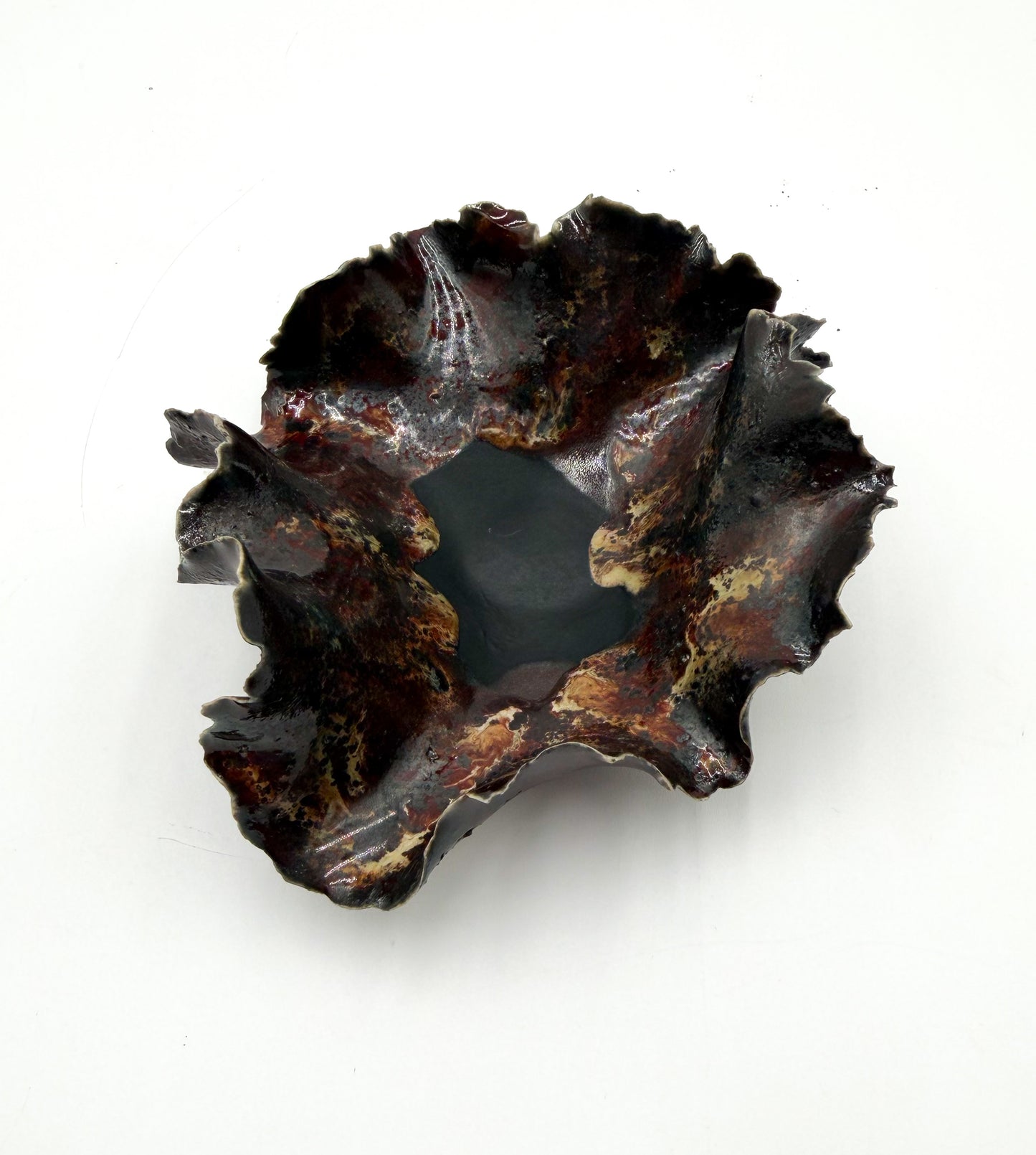 Porcelain River Rock Bowl: Handcrafted Trinket Dish