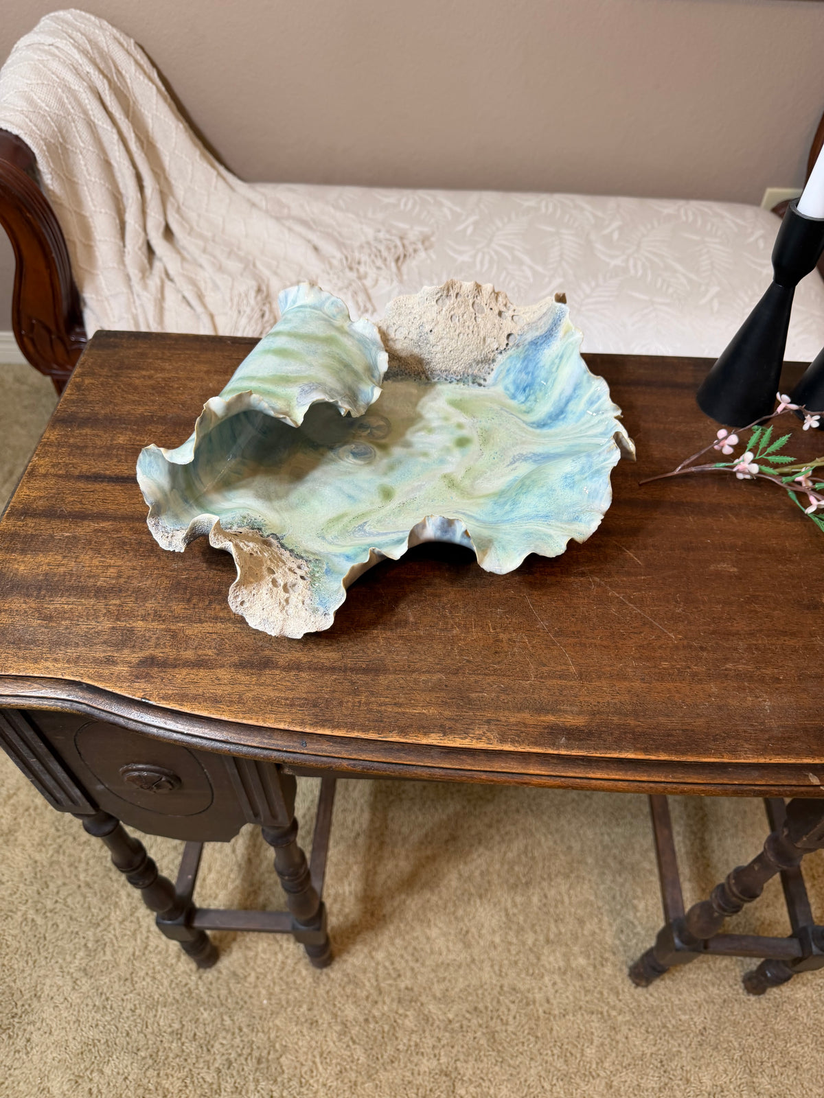 Tideworn Reef — Sculptural Porcelain Vessel