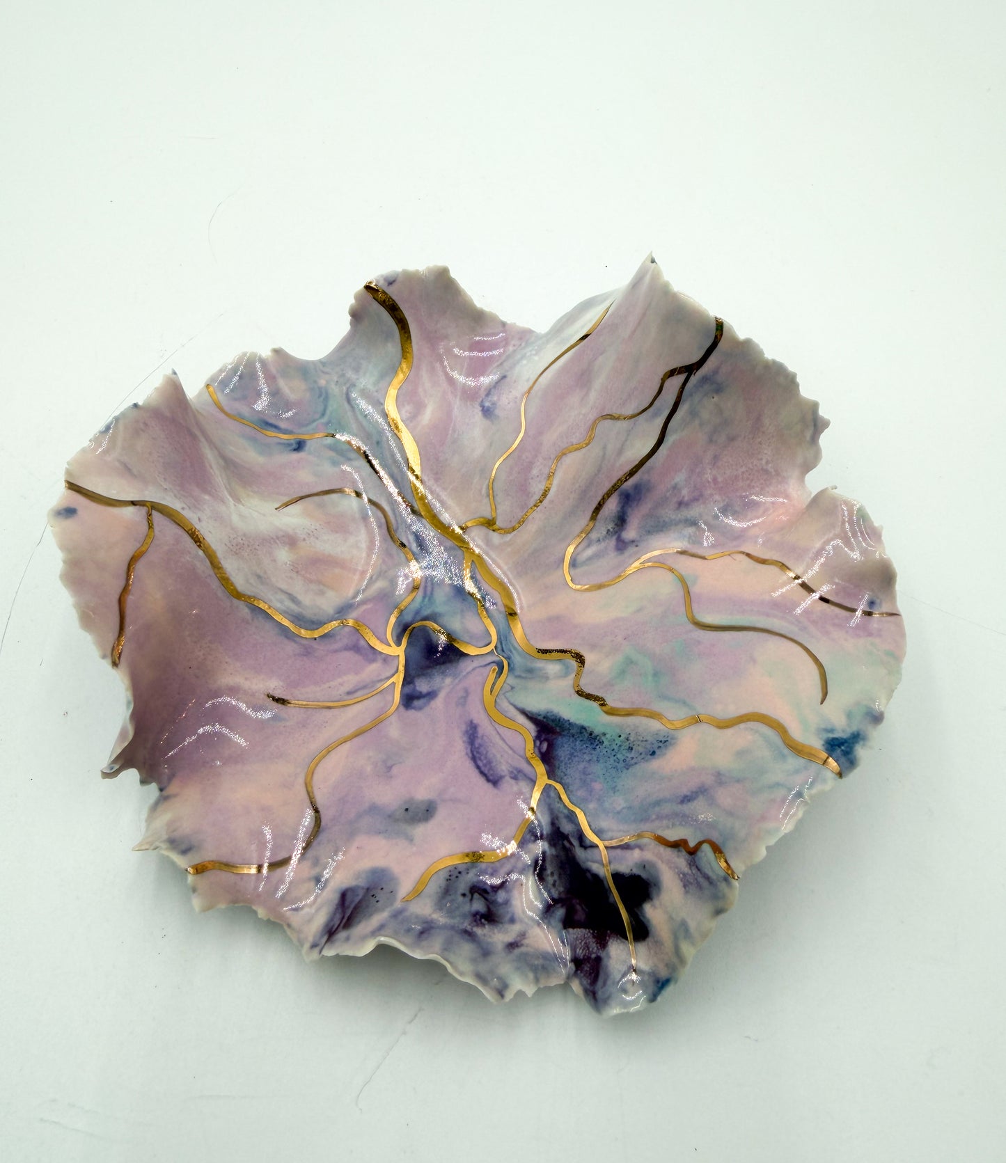 Gilded Current | Small Sculptural Porcelain Bowls