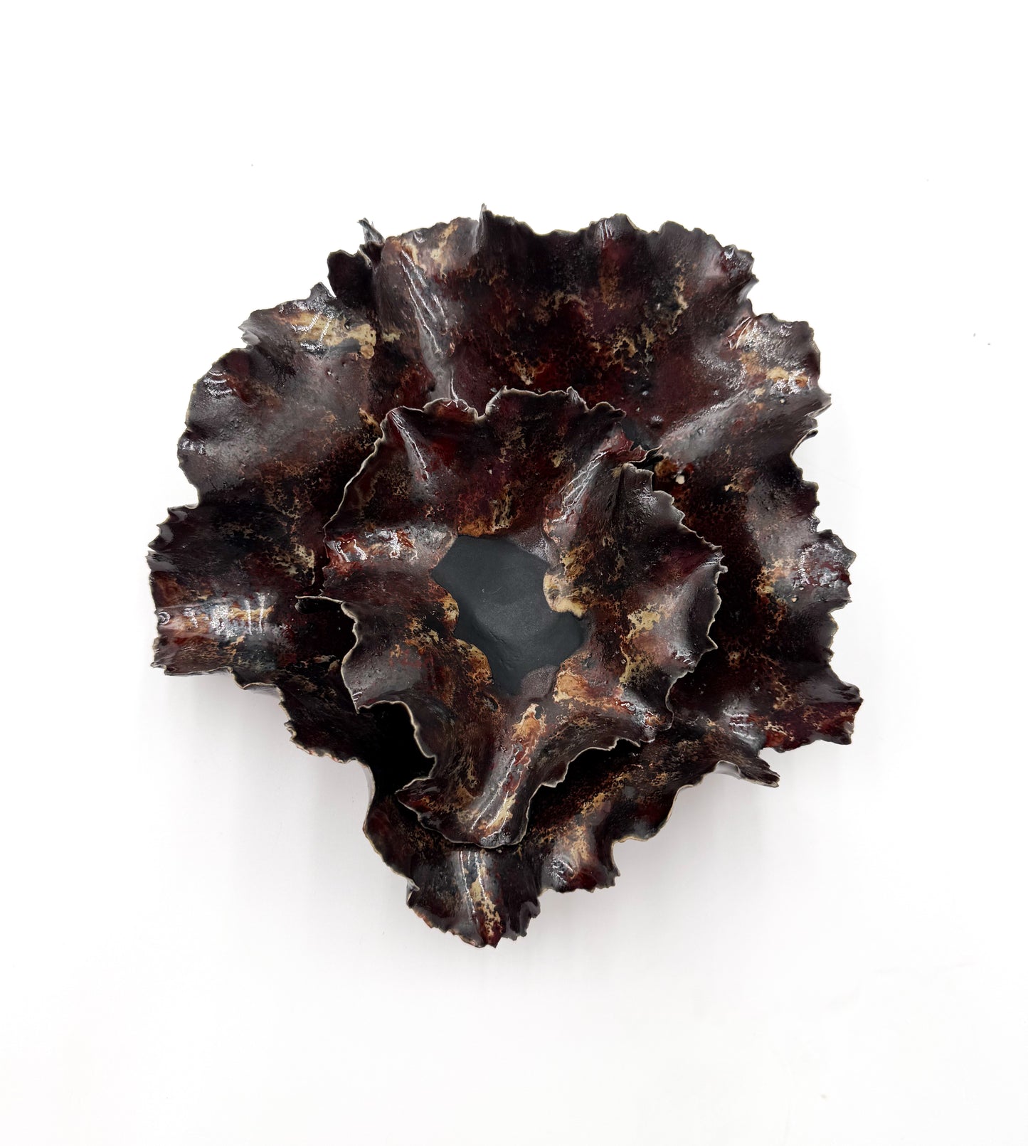 Porcelain River Rock Bowl: Handcrafted Trinket Dish