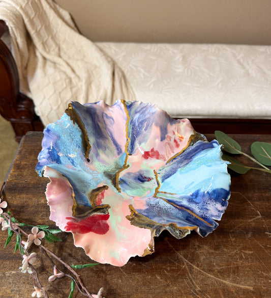 Gold Accented Blossom Bowl