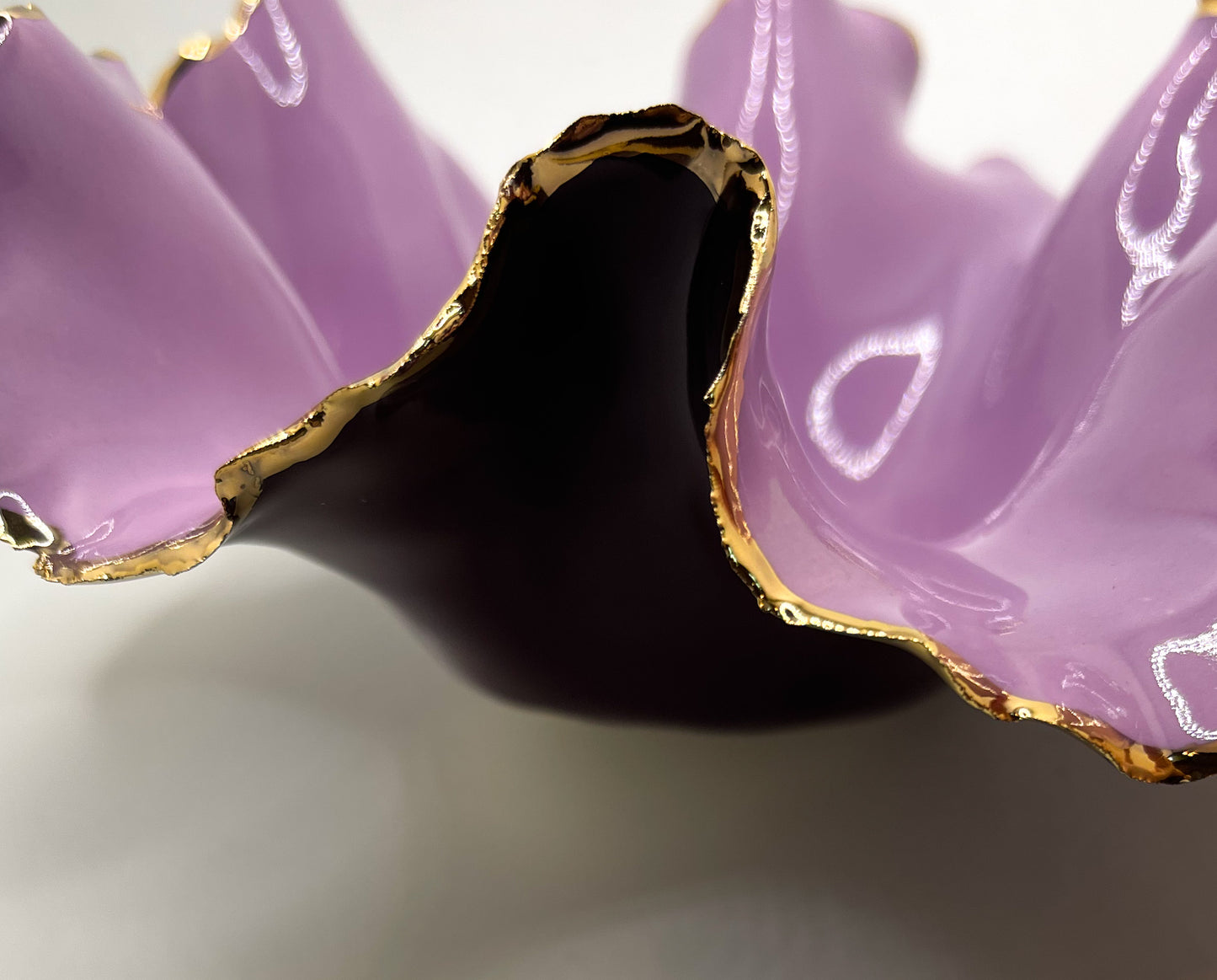 Gold Rim Blossom Bowl