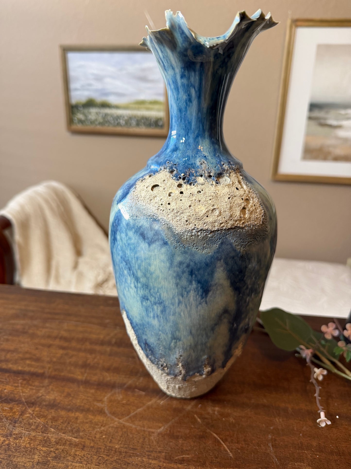 Tidal Series : Undertow Rising - Ceramic Ocean Vessel, Ocean inspired Sculpture