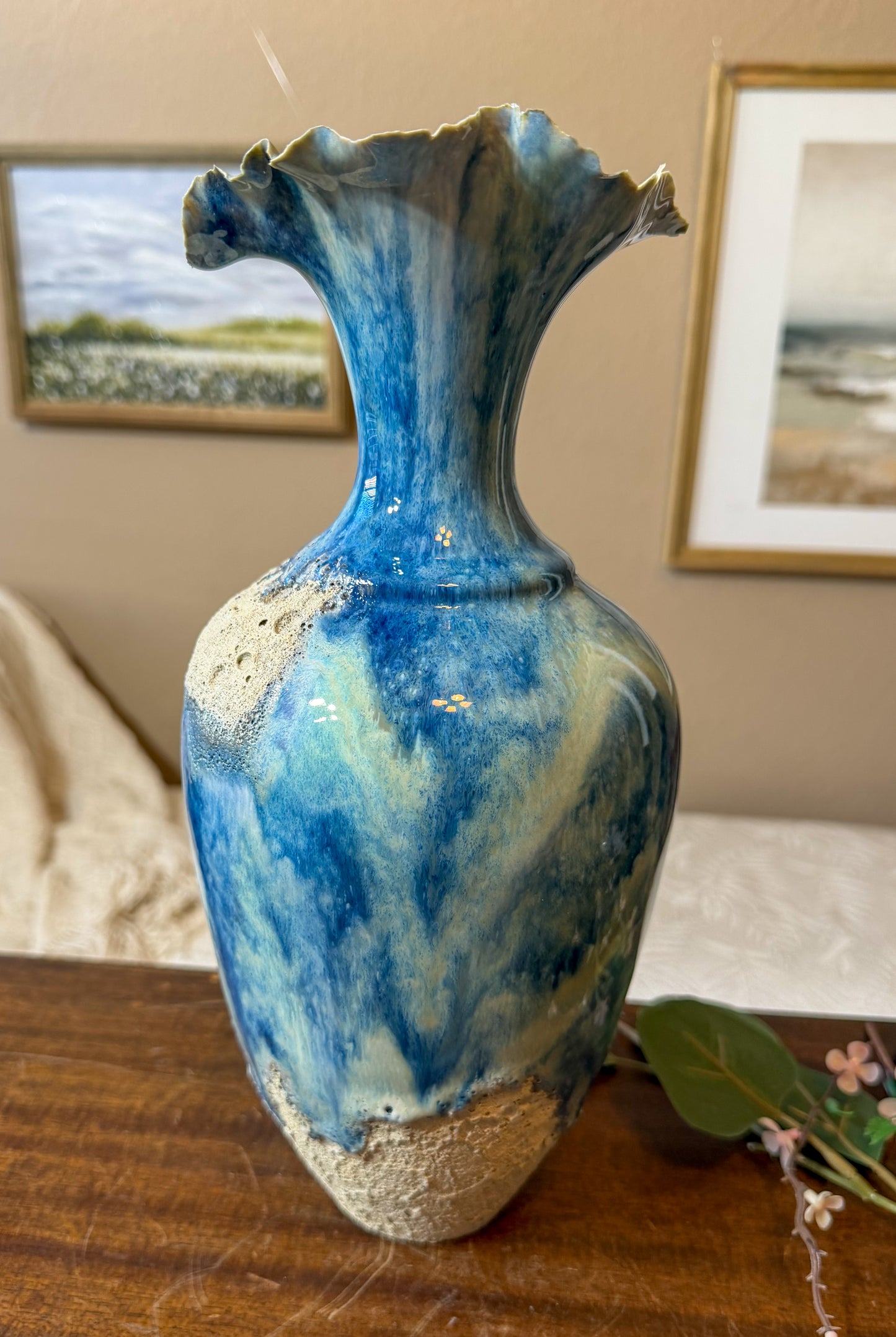 Tidal Series : Undertow Rising - Ceramic Ocean Vessel, Ocean inspired Sculpture