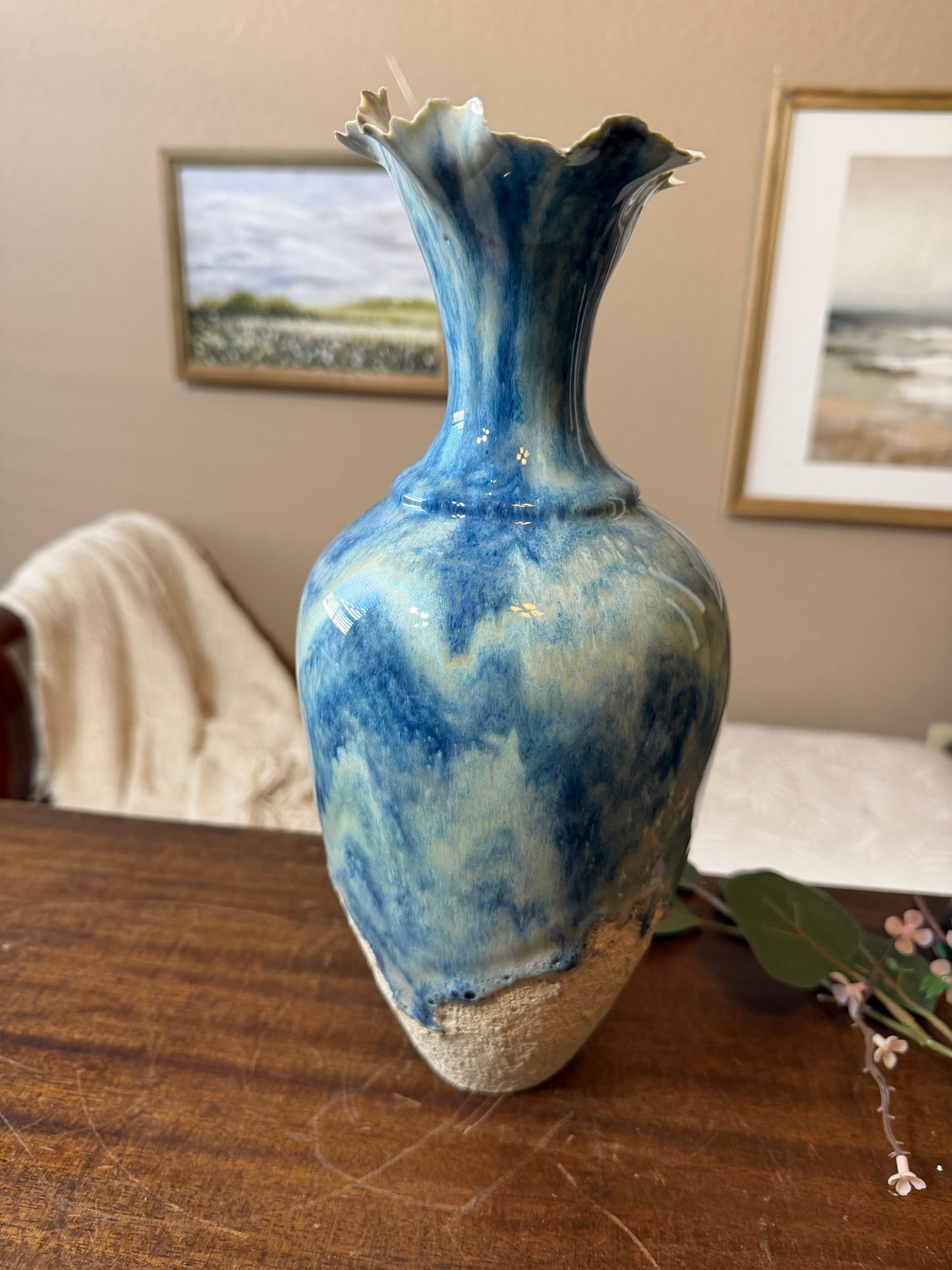 Tidal Series : Undertow Rising - Ceramic Ocean Vessel, Ocean inspired Sculpture