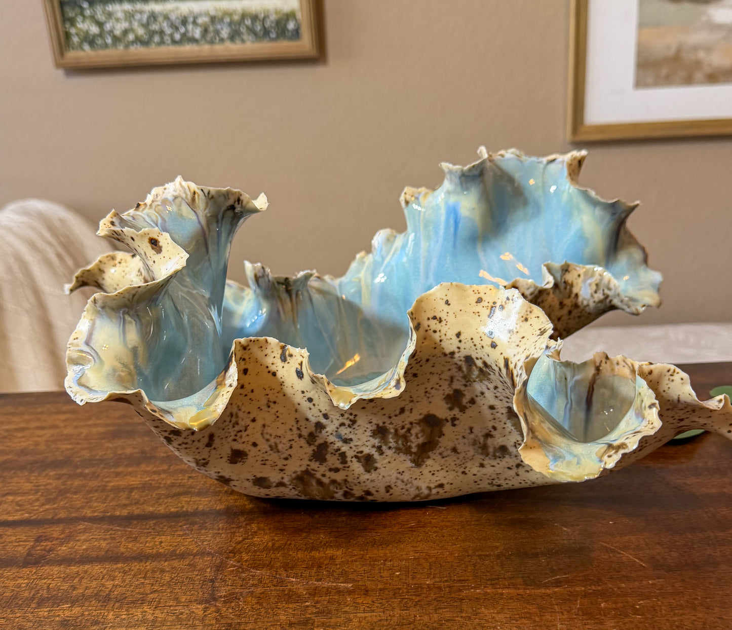 Tidal Series: Shorebreak - Porcelain Hand-Sculpted Wave Sculpture