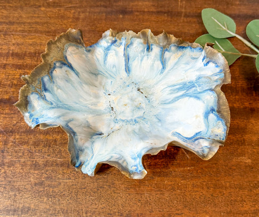 Tidal Series: Seafoam Break - Hand-Sculpted Porcelain Beach Bowl