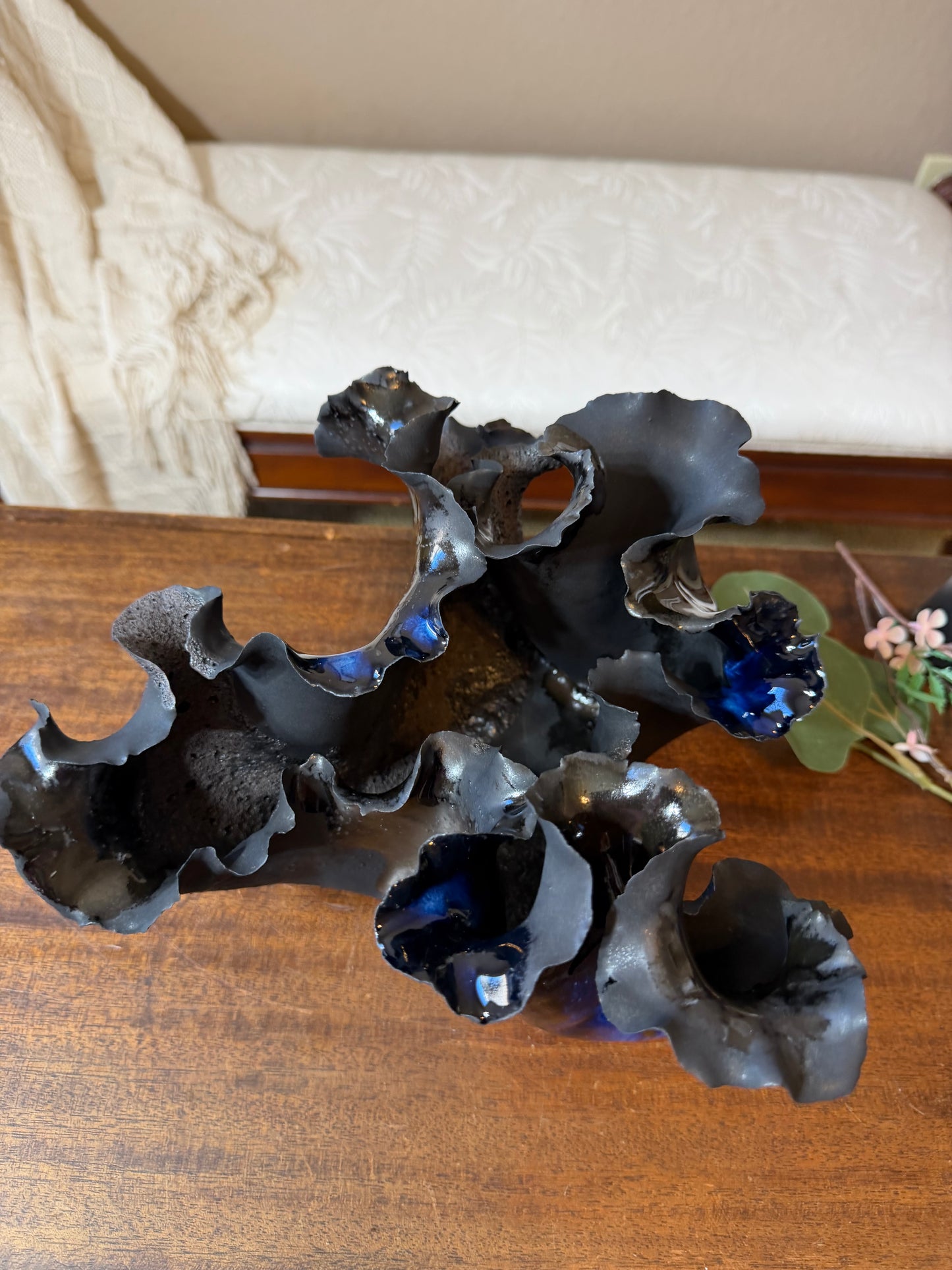 Tidal Series: Midnight Surge - Hand-Sculpted Porcelain Wave