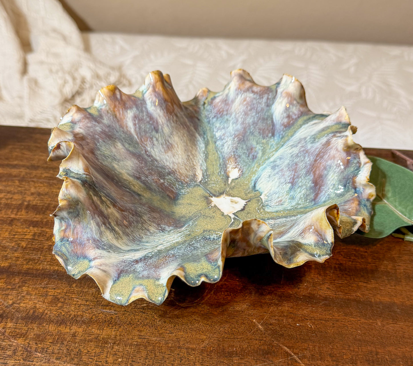 Ancient Current: Handmade Porcelain Bowl, One of a Kind Coastal Decor