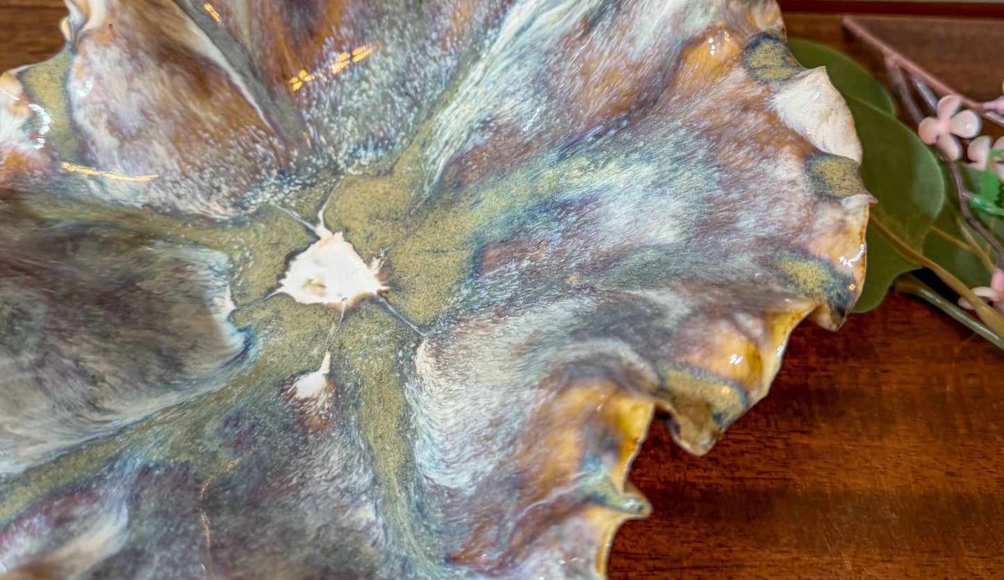 Ancient Current: Handmade Porcelain Bowl, One of a Kind Coastal Decor
