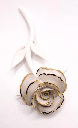 Gold Rim Forever Rose