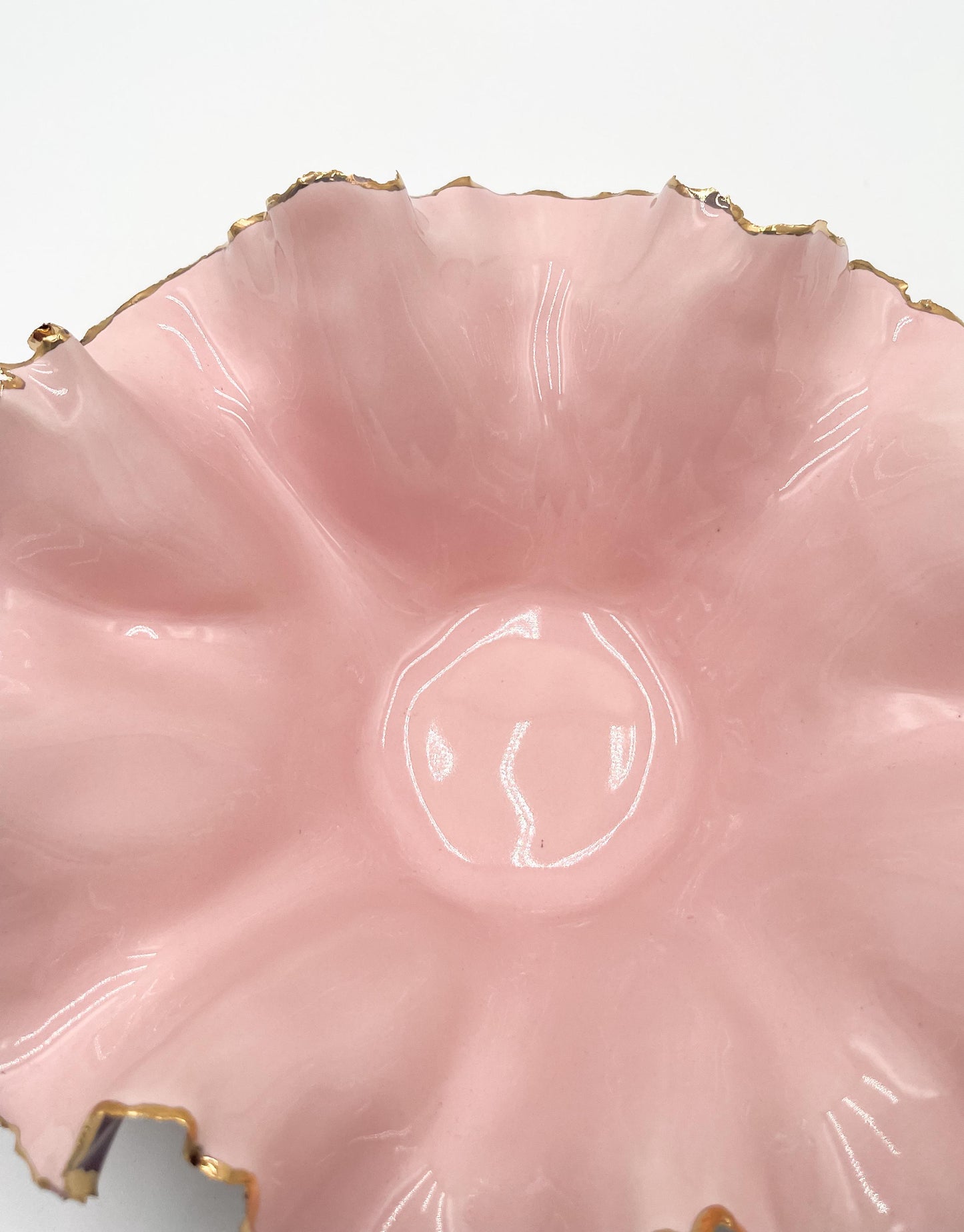 Gold Rim Blossom Bowl