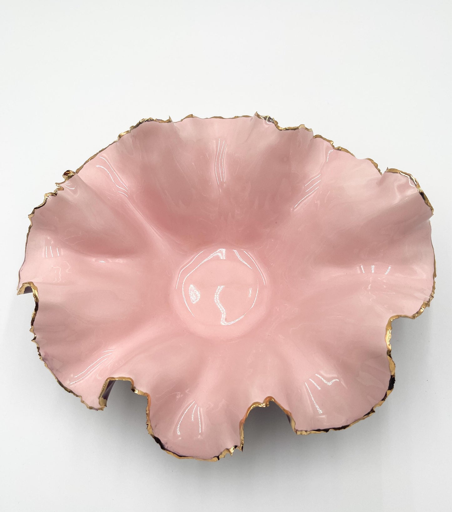 Gold Rim Blossom Bowl