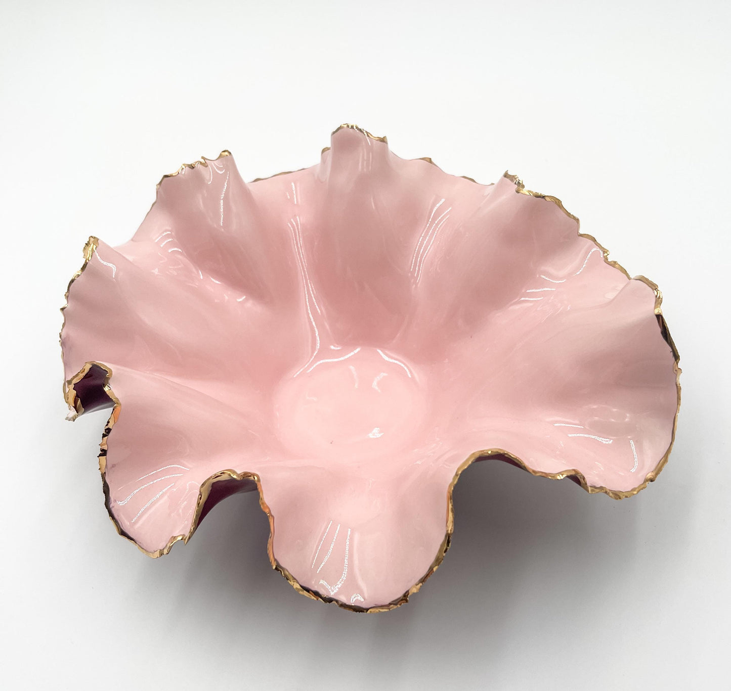 Gold Rim Blossom Bowl