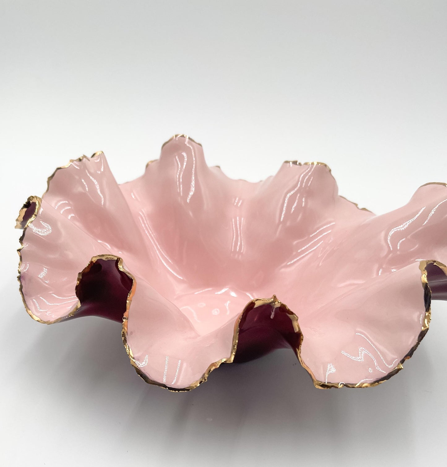 Gold Rim Blossom Bowl