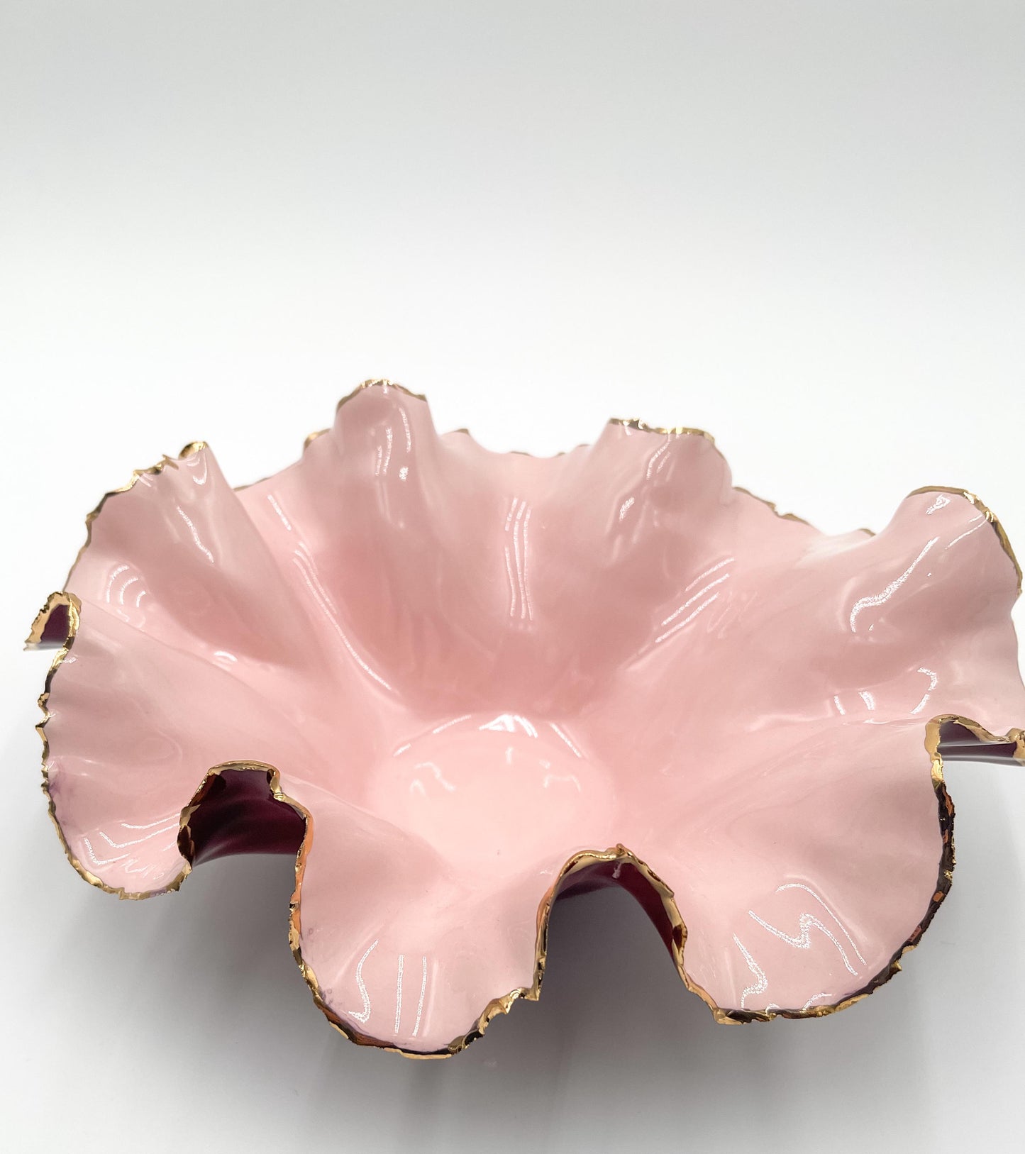 Gold Rim Blossom Bowl