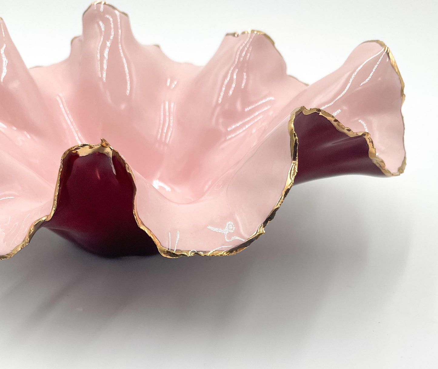 Gold Rim Blossom Bowl