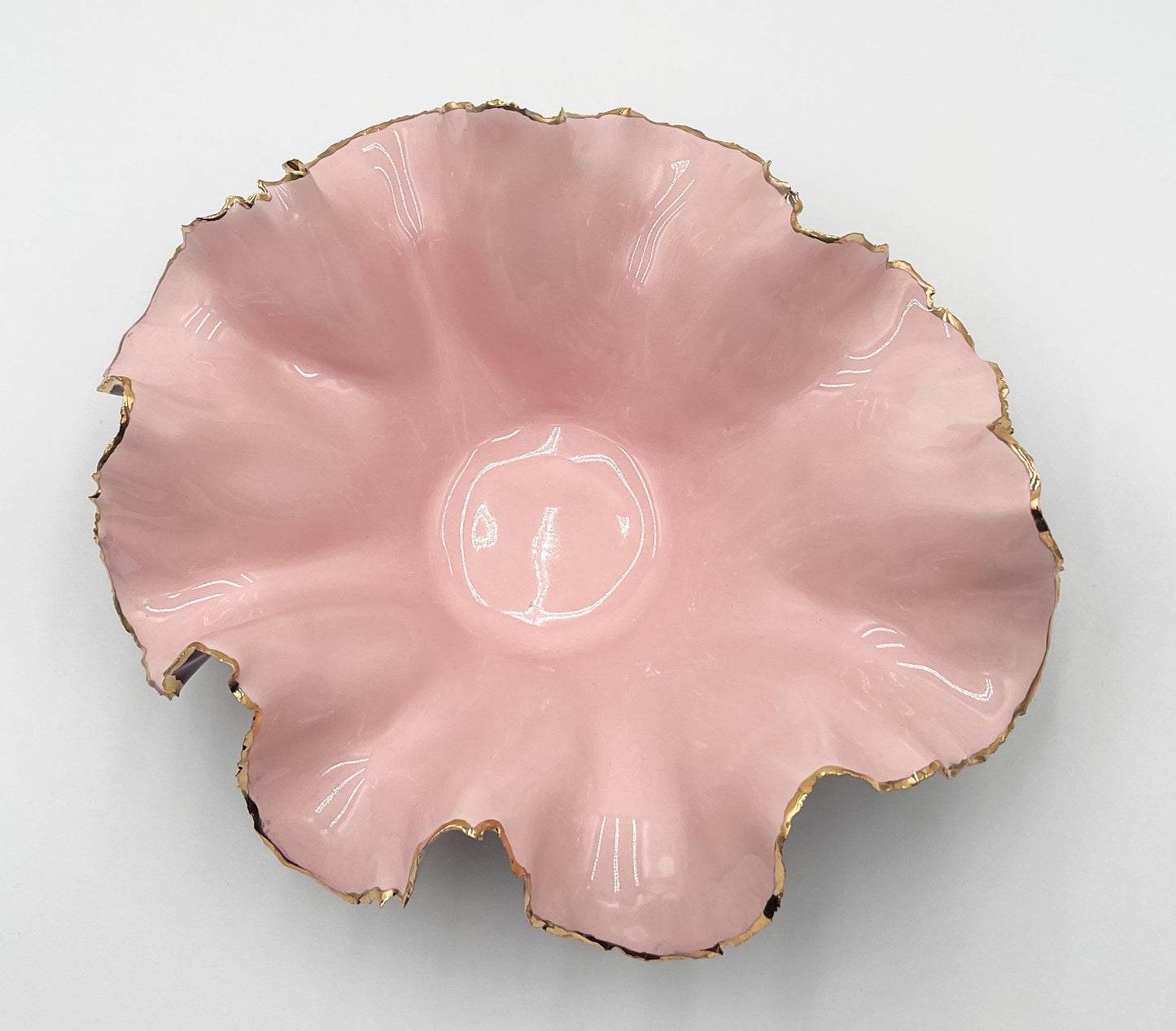Gold Rim Blossom Bowl