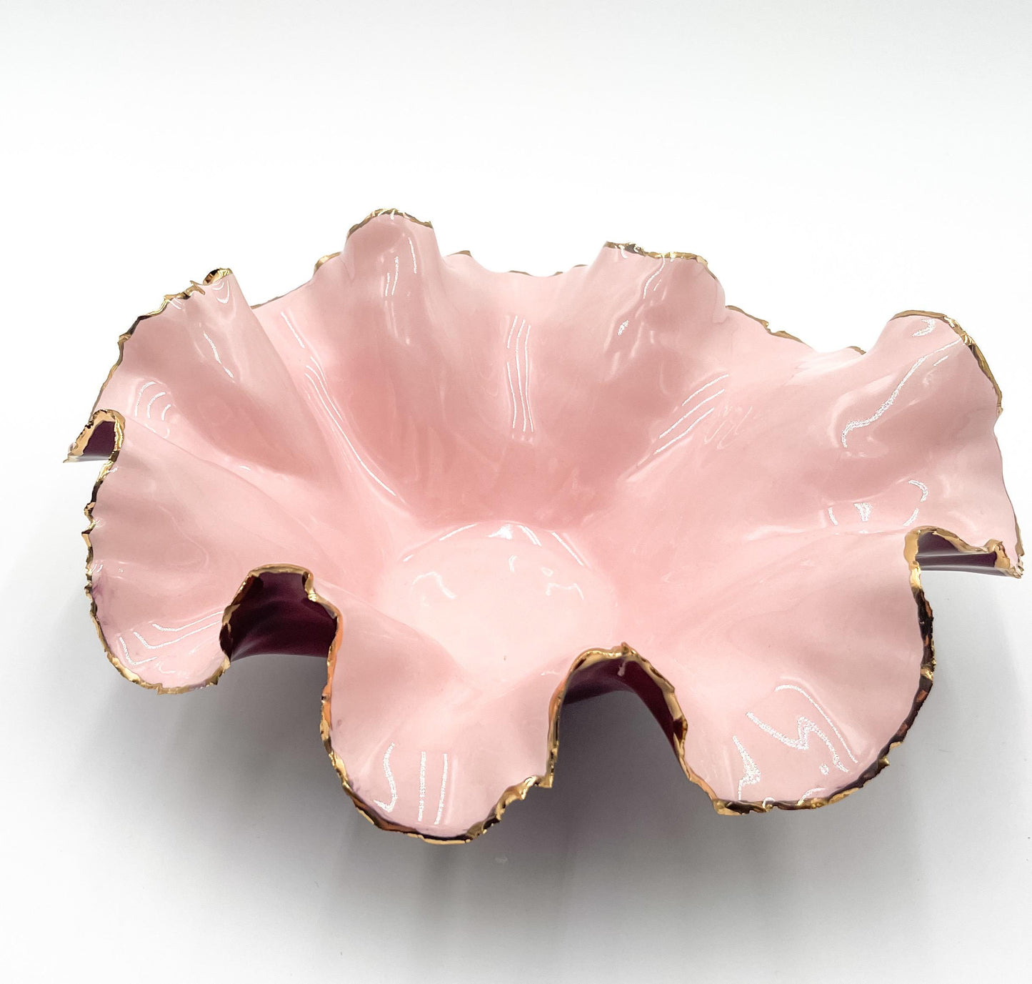 Gold Rim Blossom Bowl