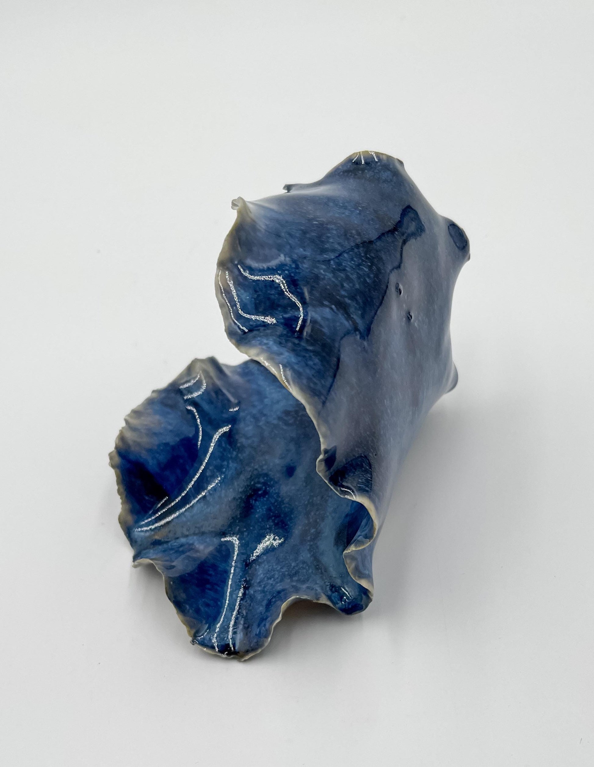 Handcrafted Porcelain Wave Sculpture: Ocean Home Decor