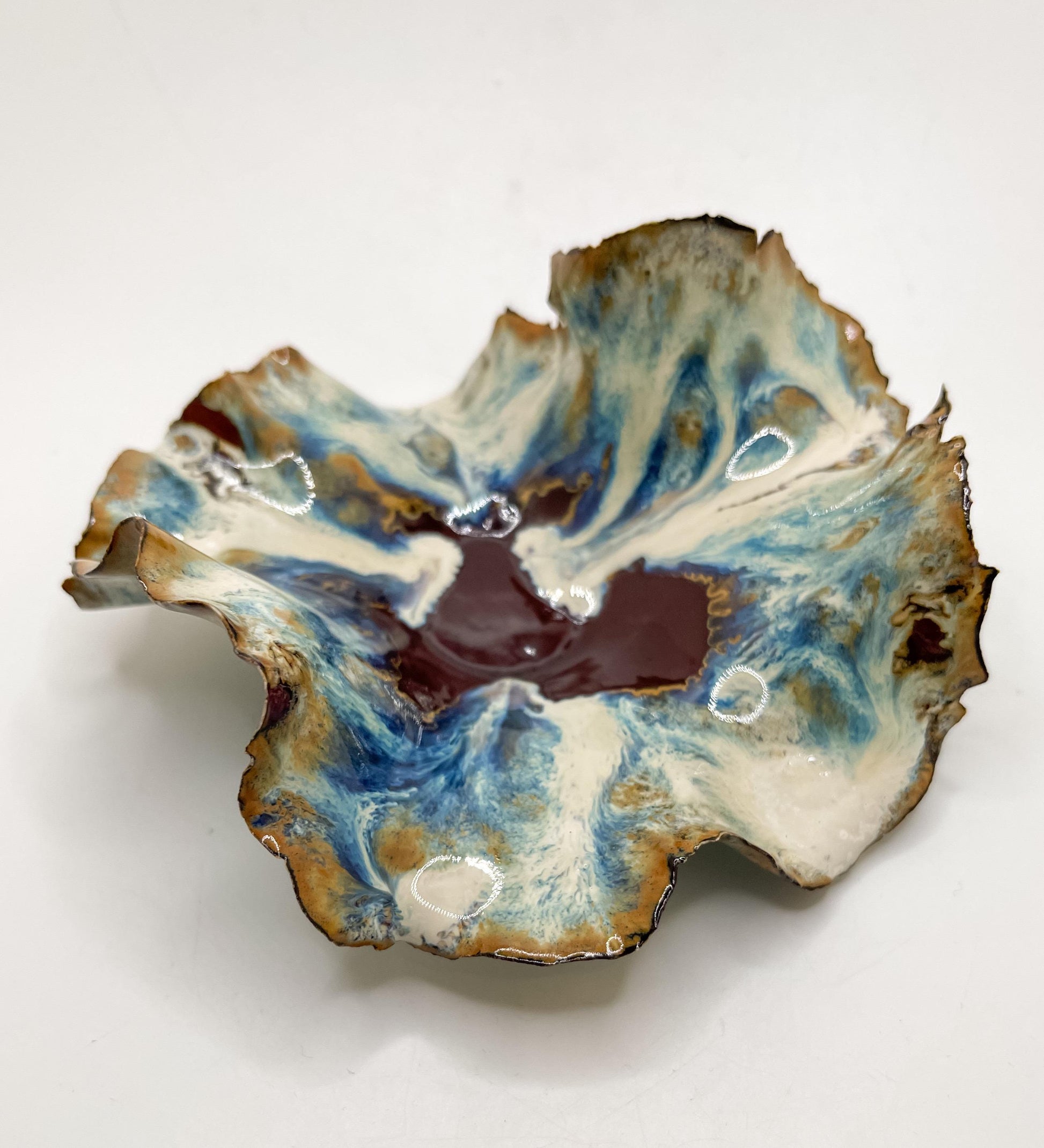 Handcrafted Ceramic Dish: Coral Beach Bowl