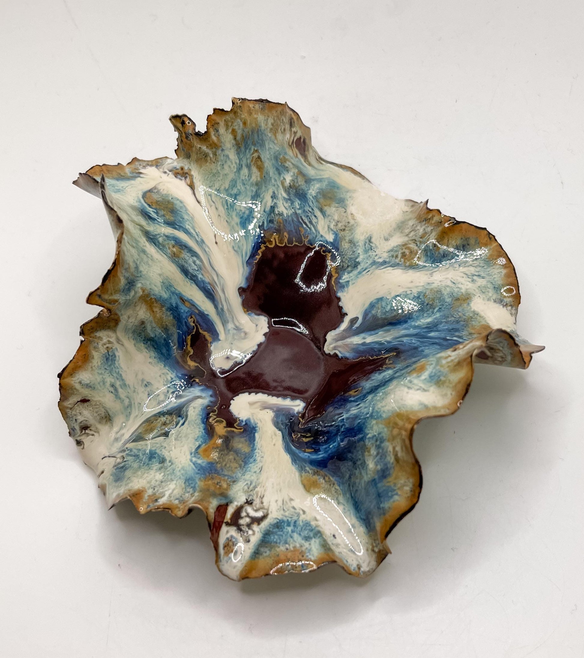 Handcrafted Ceramic Dish: Coral Beach Bowl