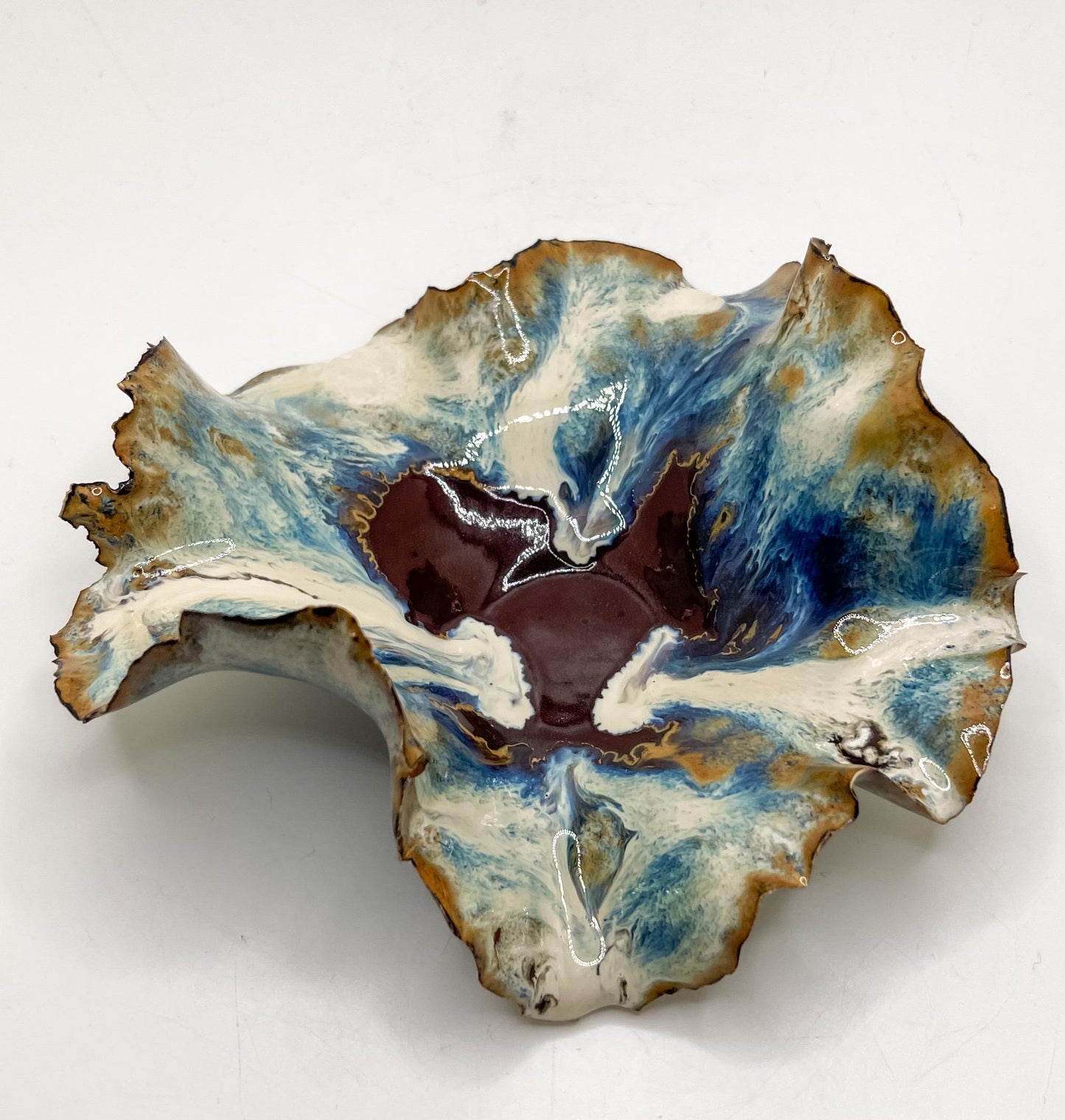 Handcrafted Ceramic Dish: Coral Beach Bowl